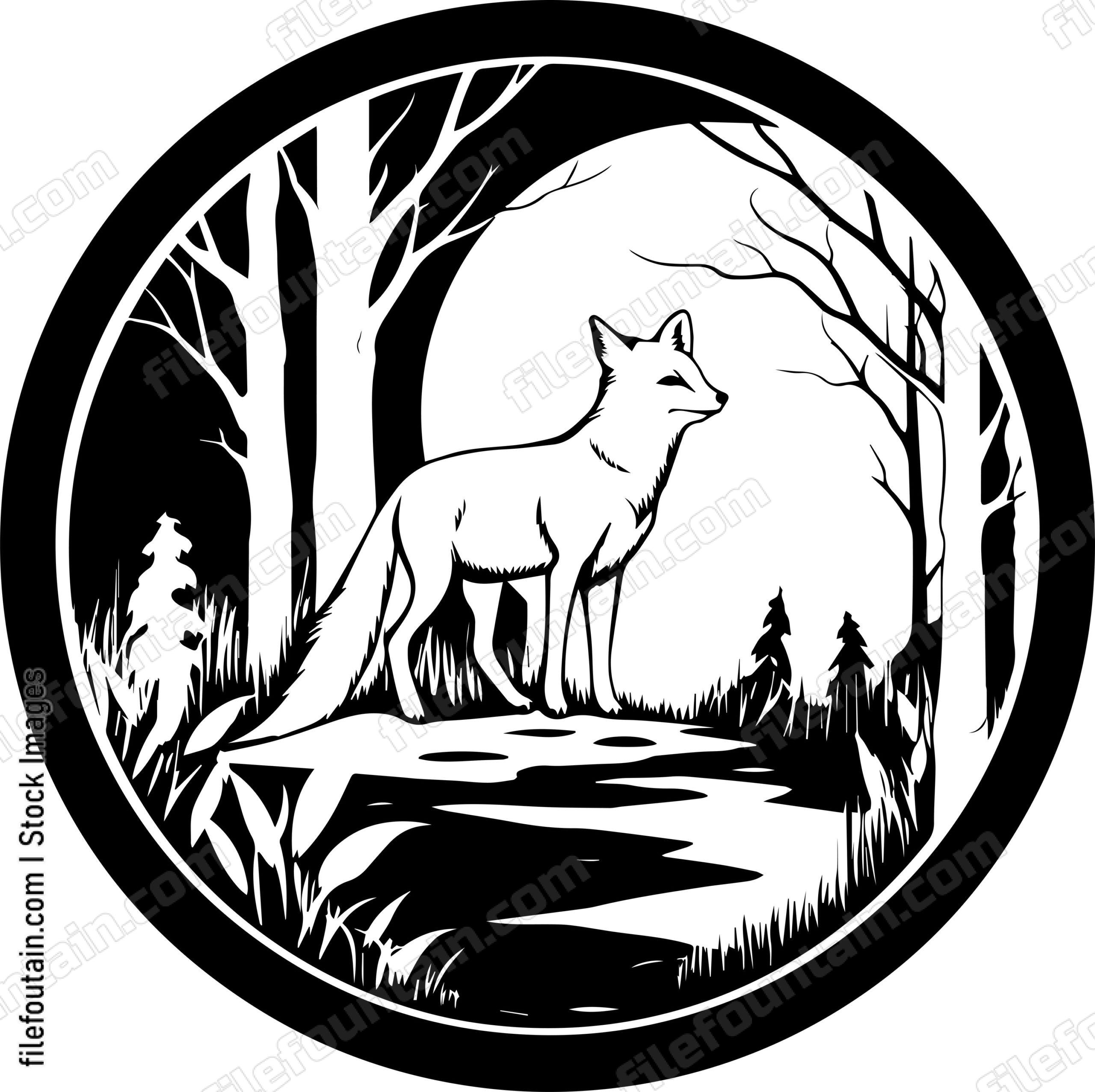 Fox In A Forest