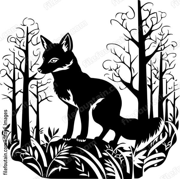 Fox In A Forest