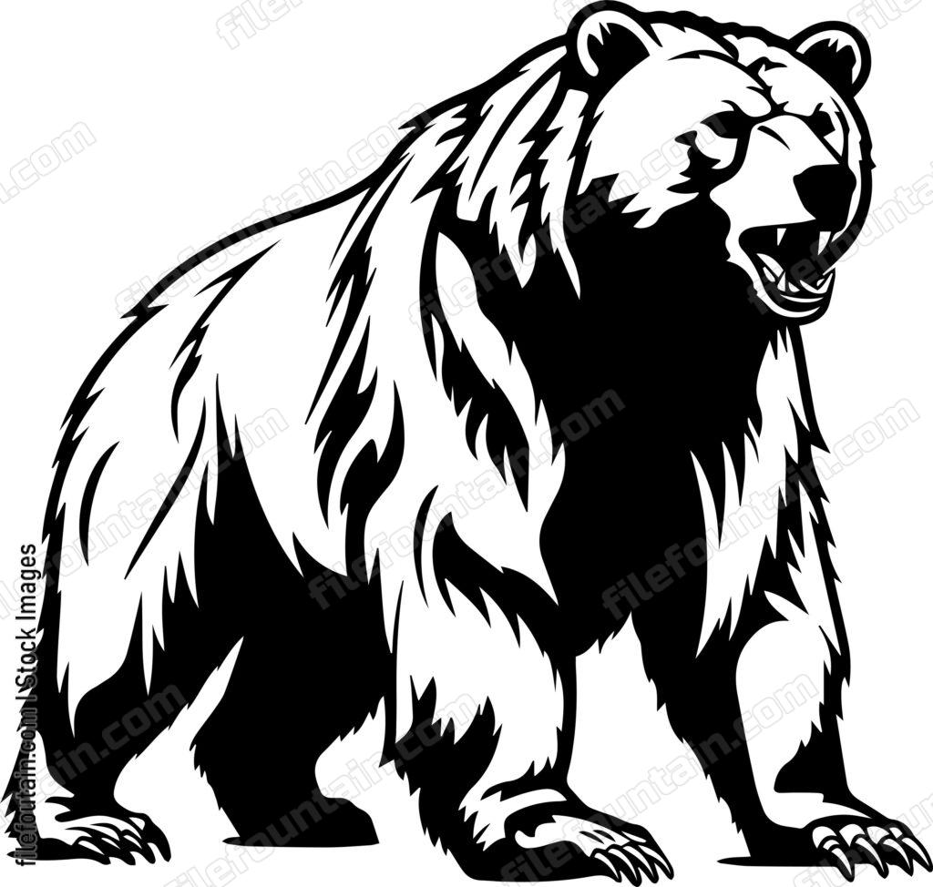 Grizzly Bear Logo Vector Design - FileFountain