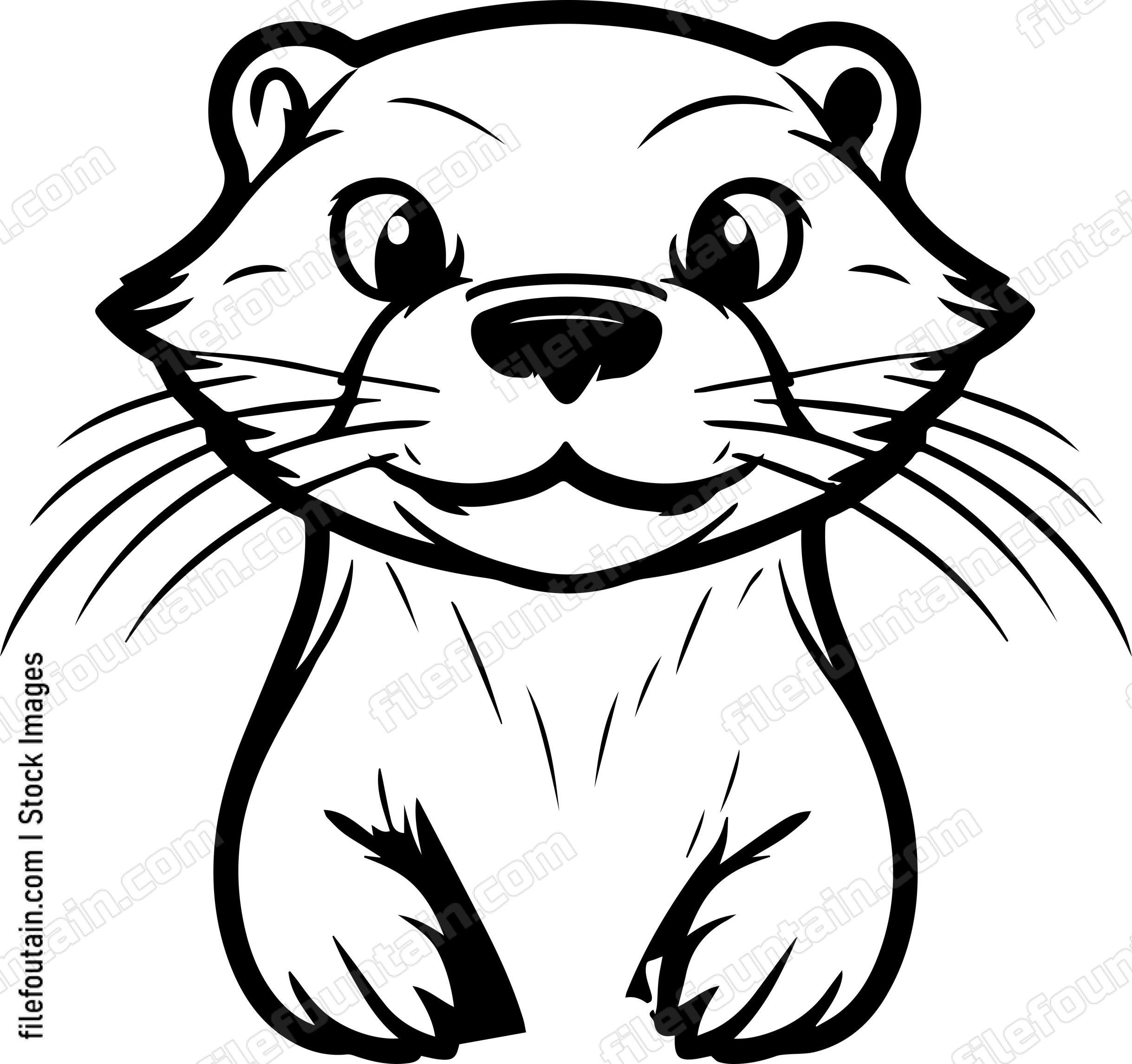 Cute Otter Mascot Logo Vector Design - FileFountain
