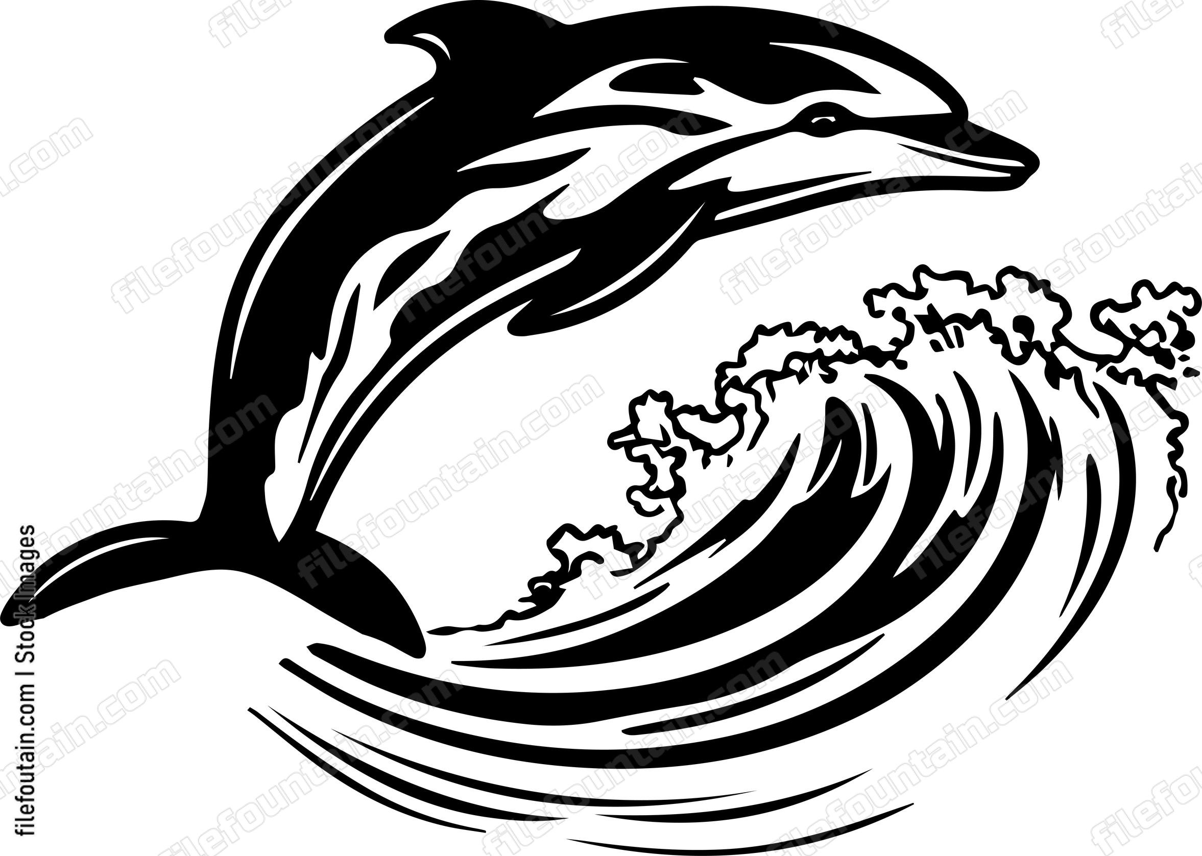 Dolphin On Ocean Waves