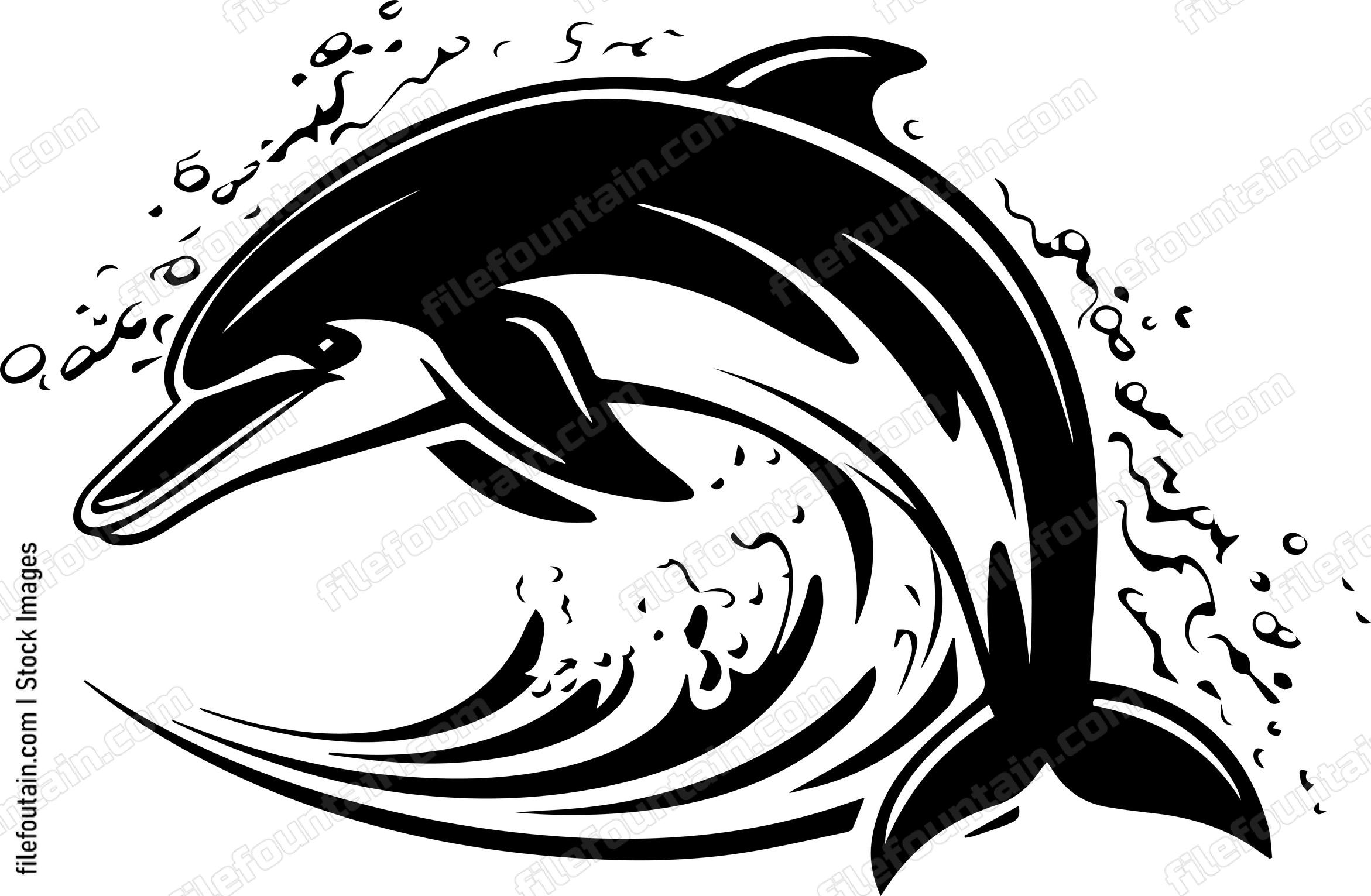 Dolphin On Ocean Waves