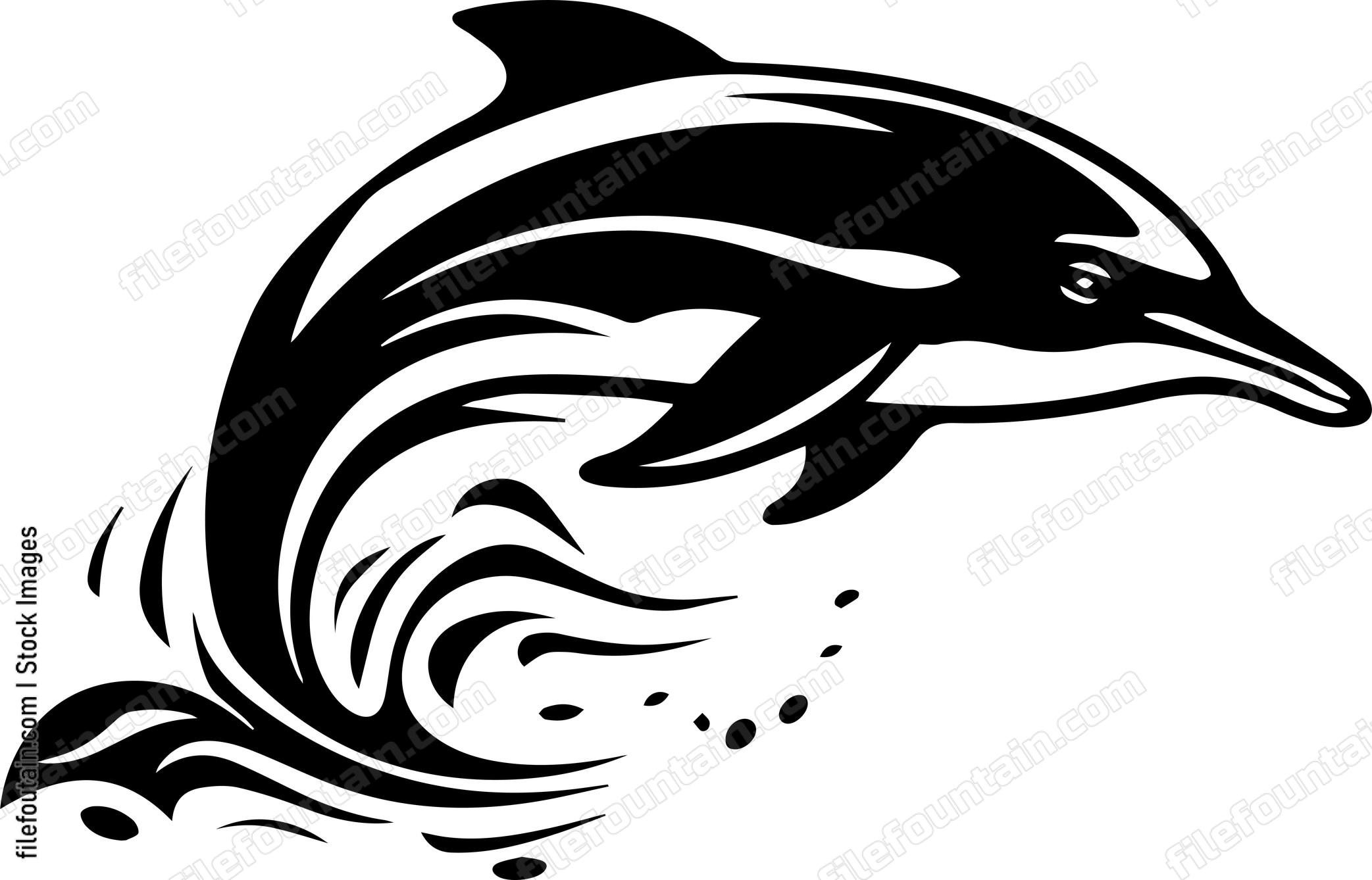 Dolphin On Ocean Waves