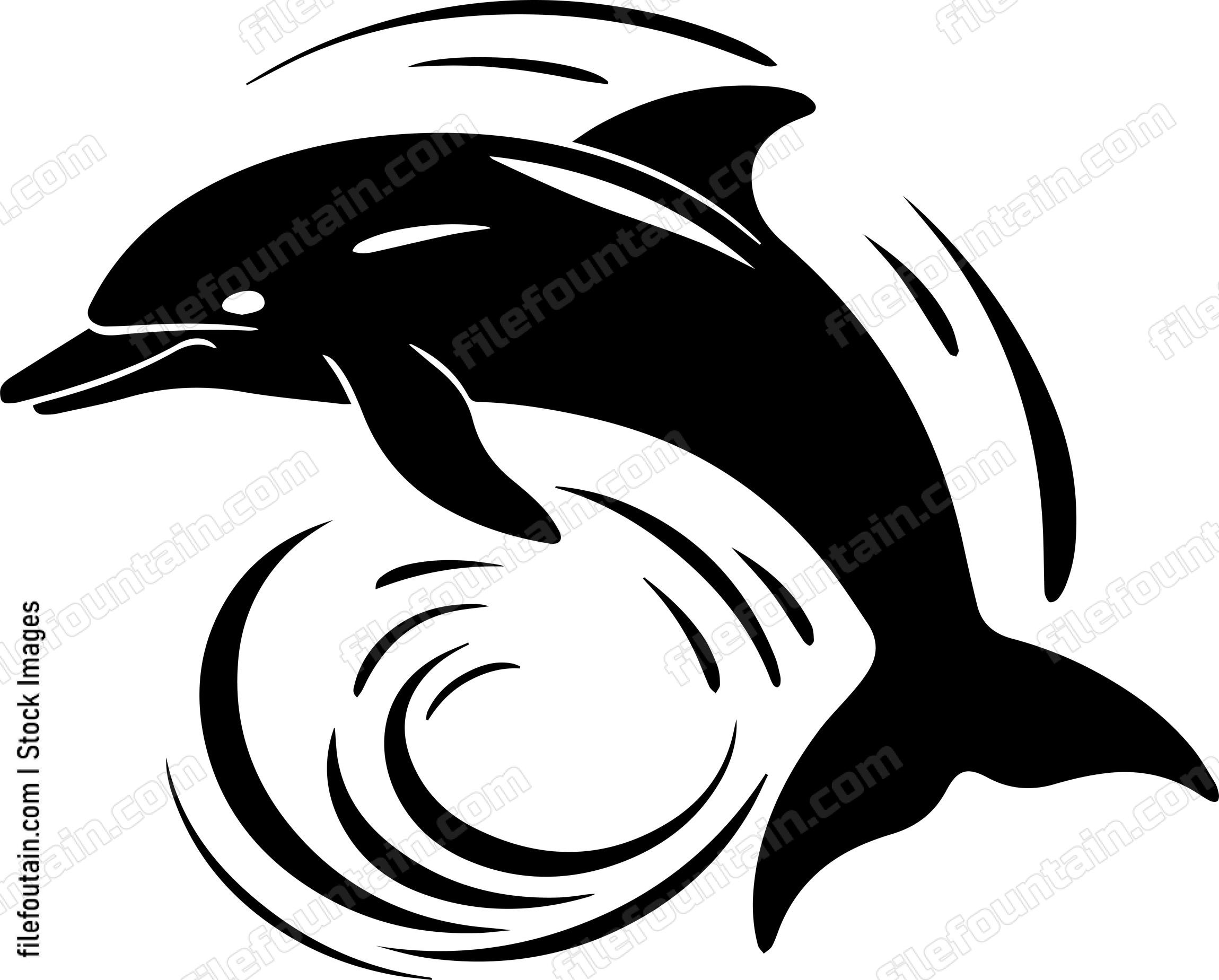 Dolphin On Ocean Waves