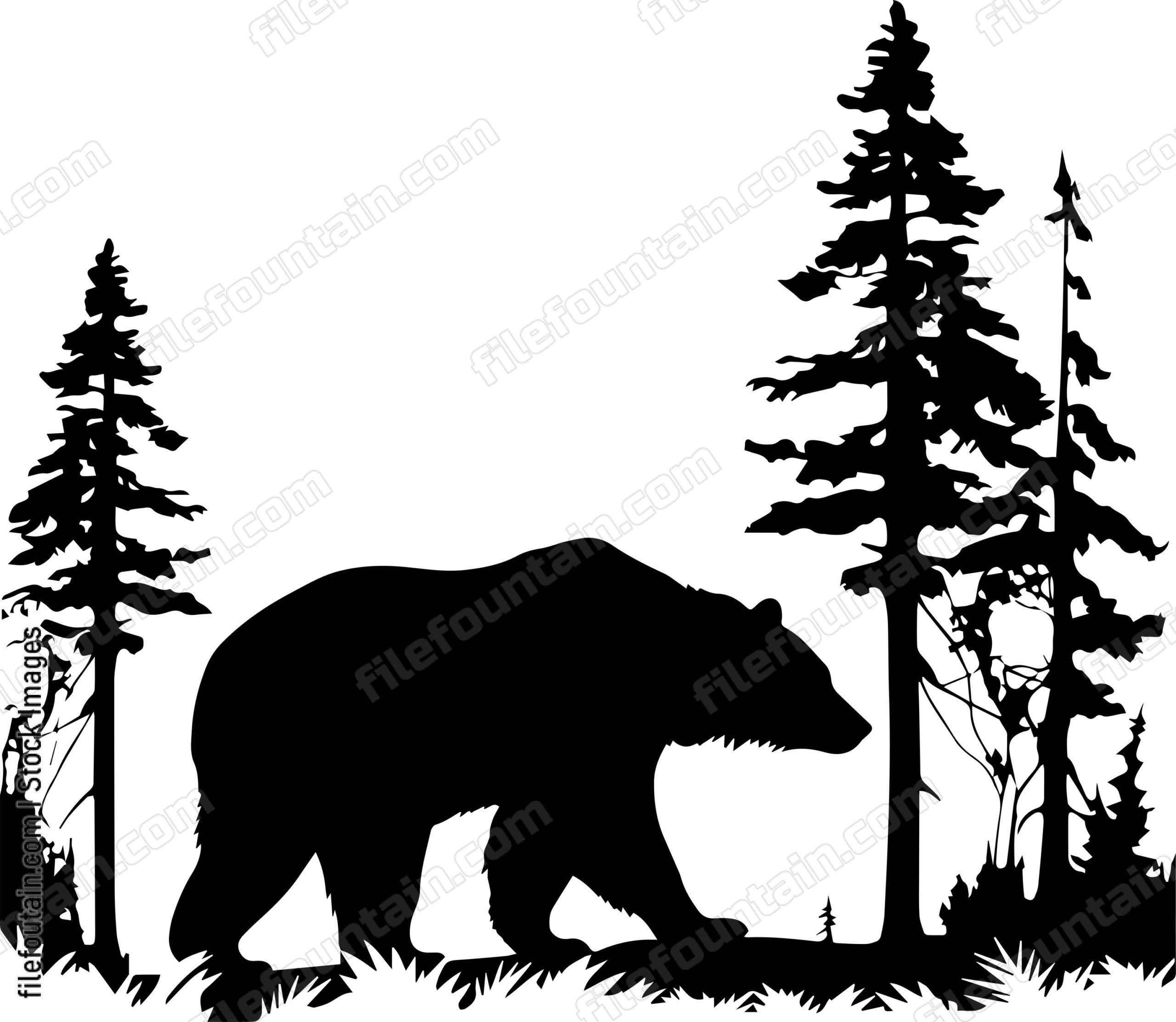 Grizzly Bear In A Forest