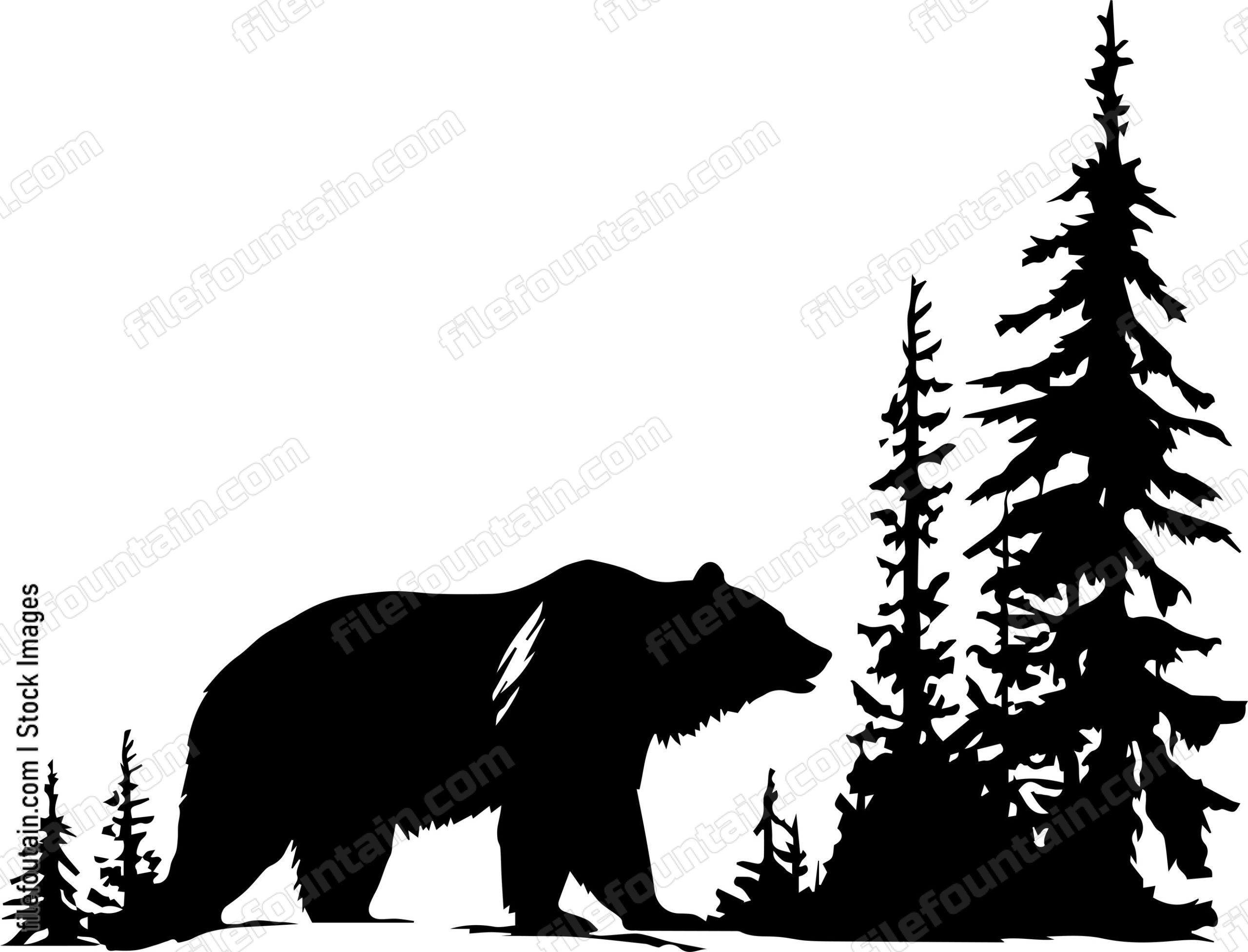 Grizzly Bear In A Forest