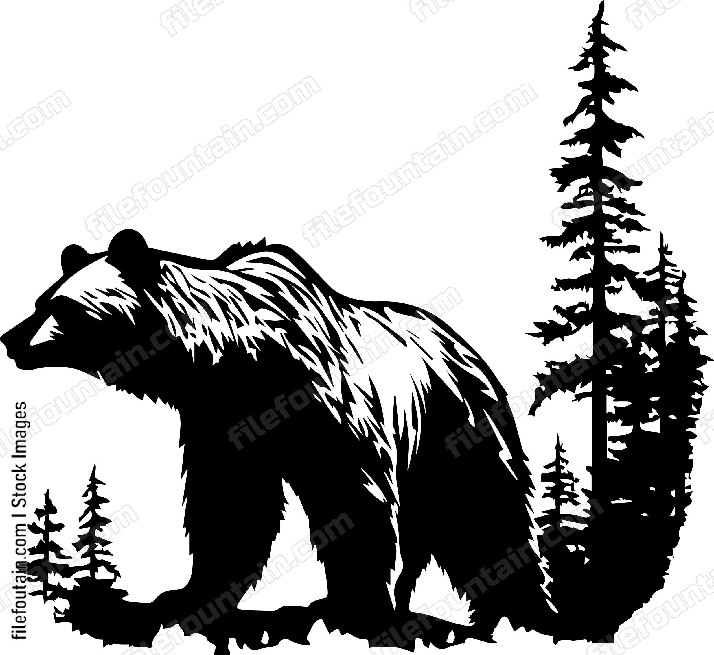 Grizzly Bear In A Forest