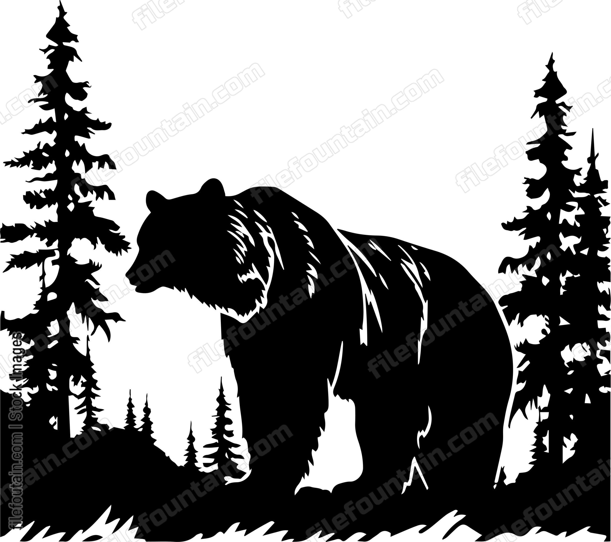 Grizzly Bear In A Forest