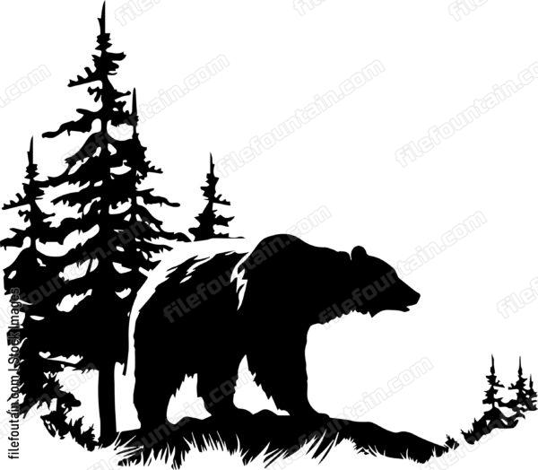 Grizzly Bear In A Forest