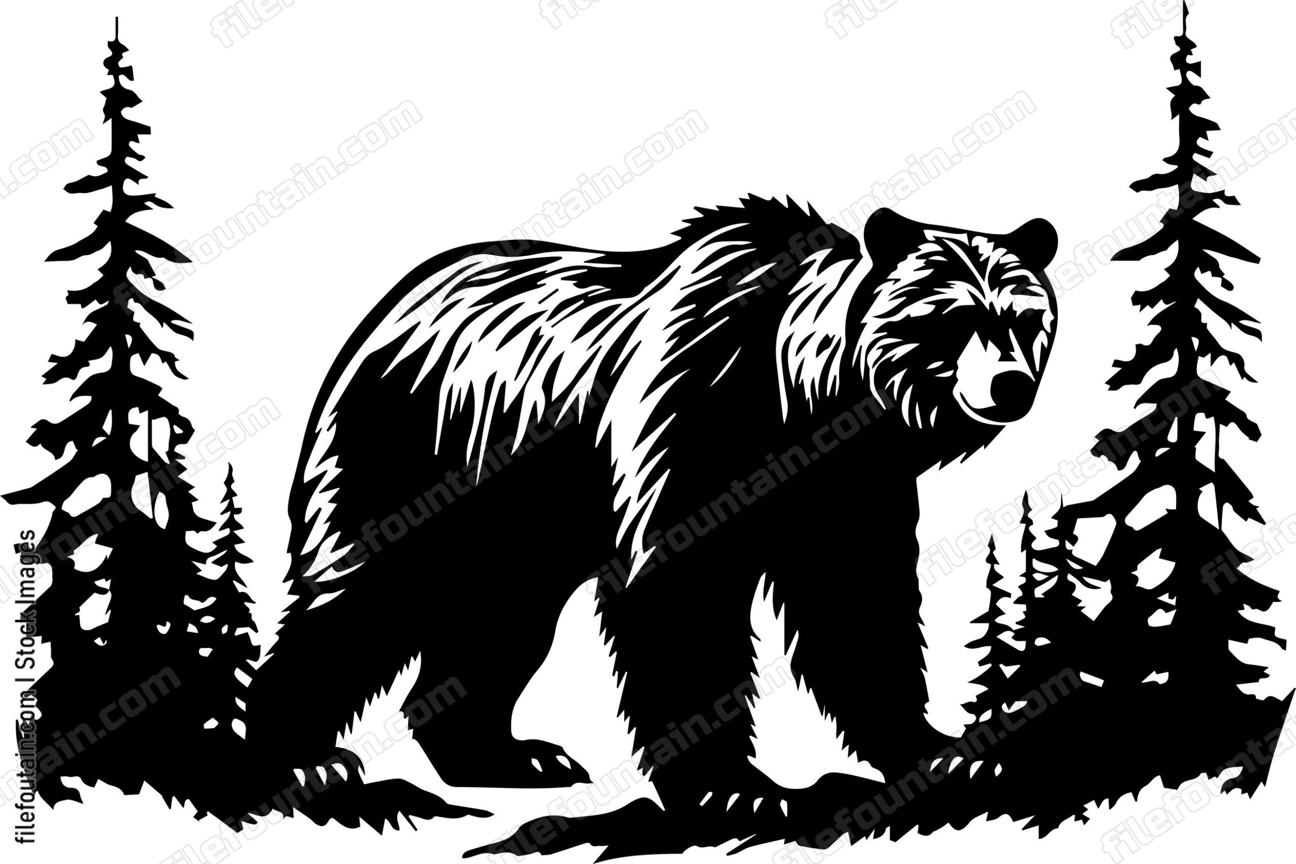 Grizzly Bear In A Forest