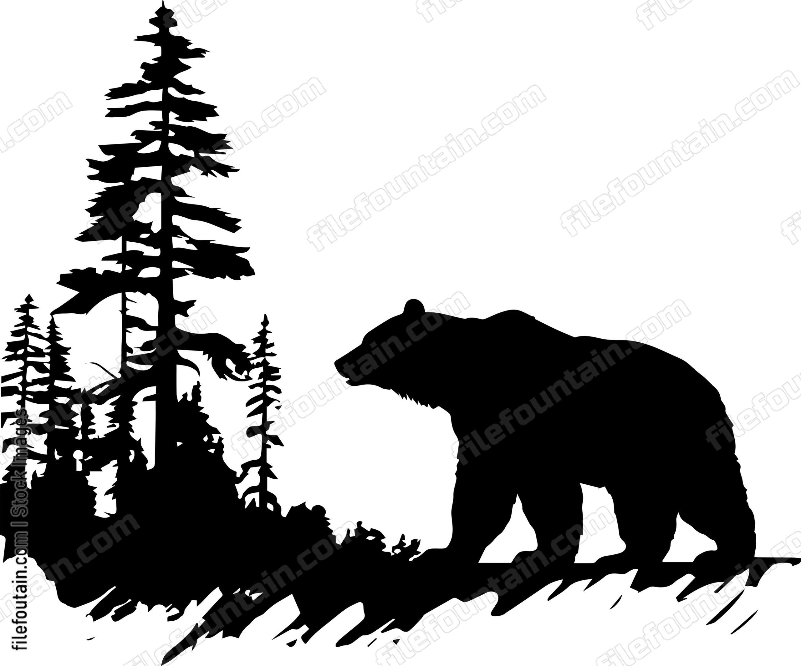 Grizzly Bear In A Forest