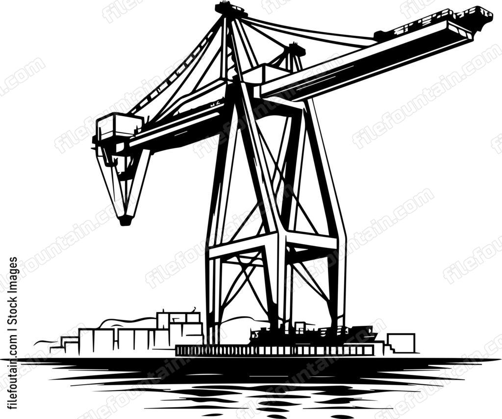 Container Crane Logo Vector Design - FileFountain