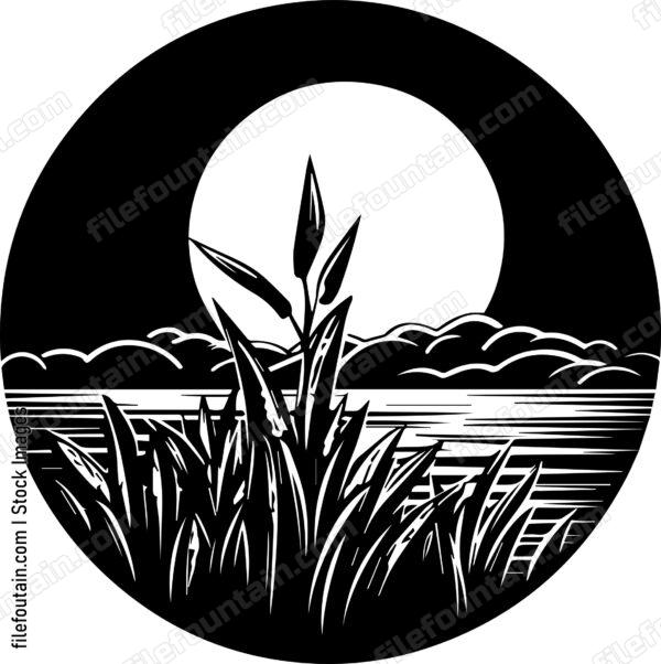 Corn Field Full Moon