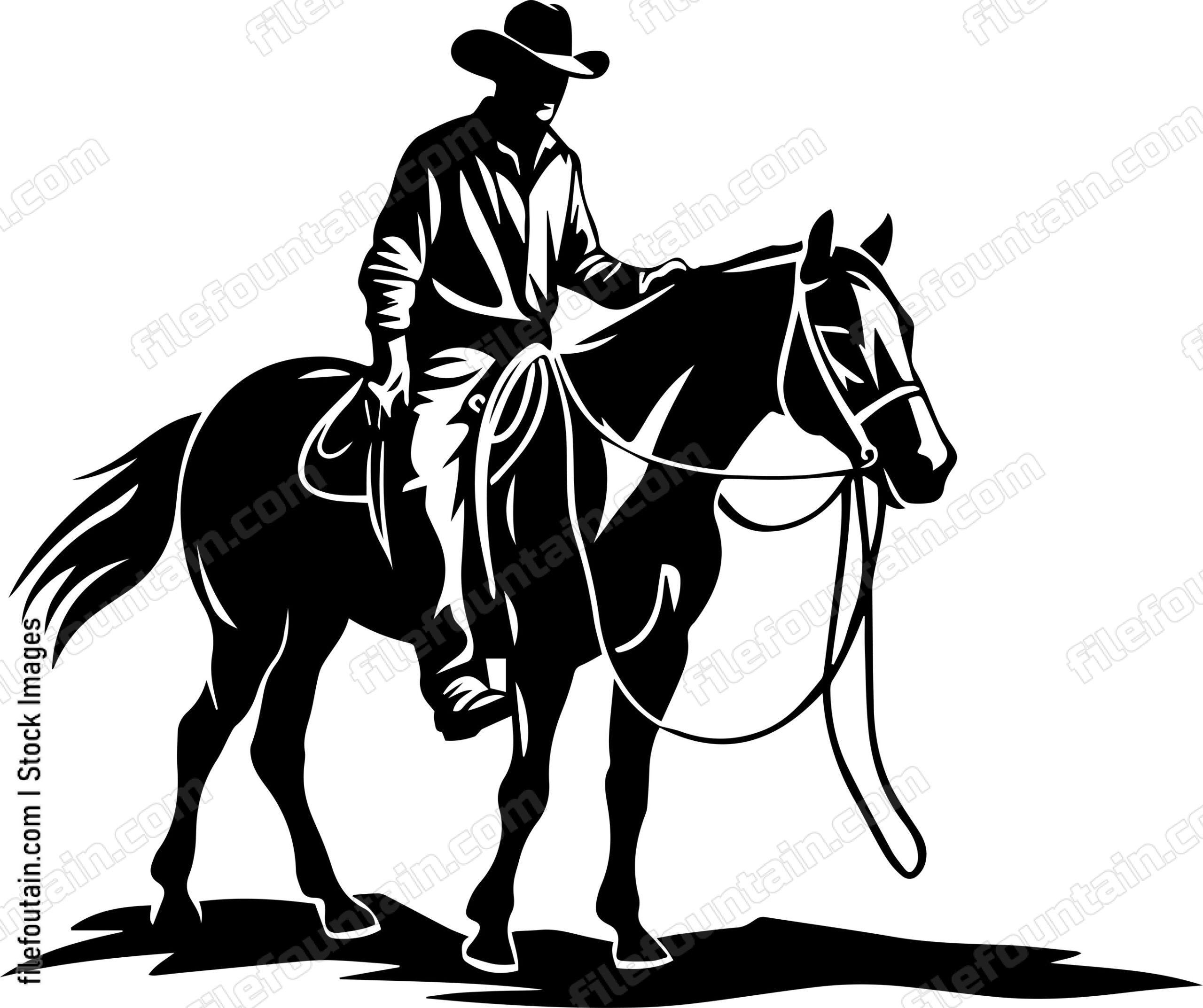 Flying Rope Cowboy Cowboy With Rope Logo Vector Design - FileFountain