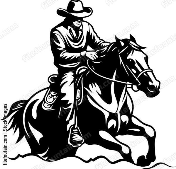 Cowboys Riding Horse