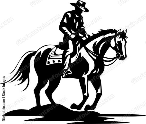 Cowboys Riding Horse