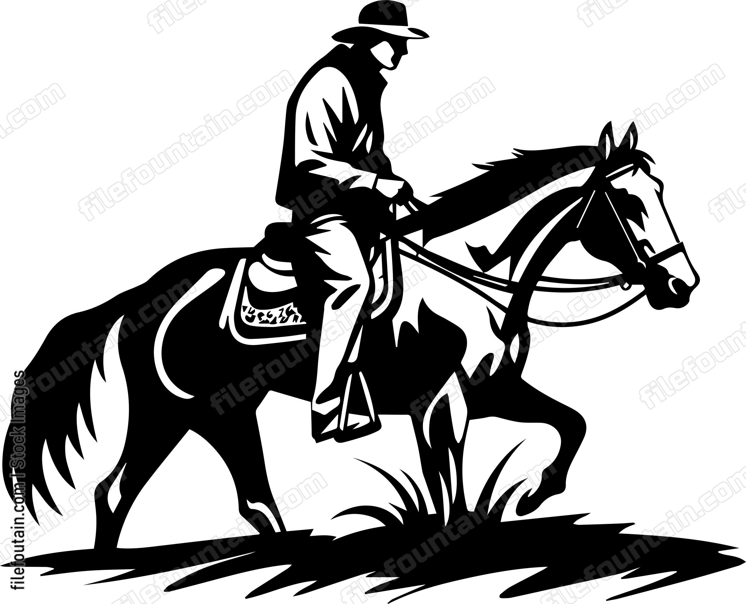 Cowboys Riding Horse