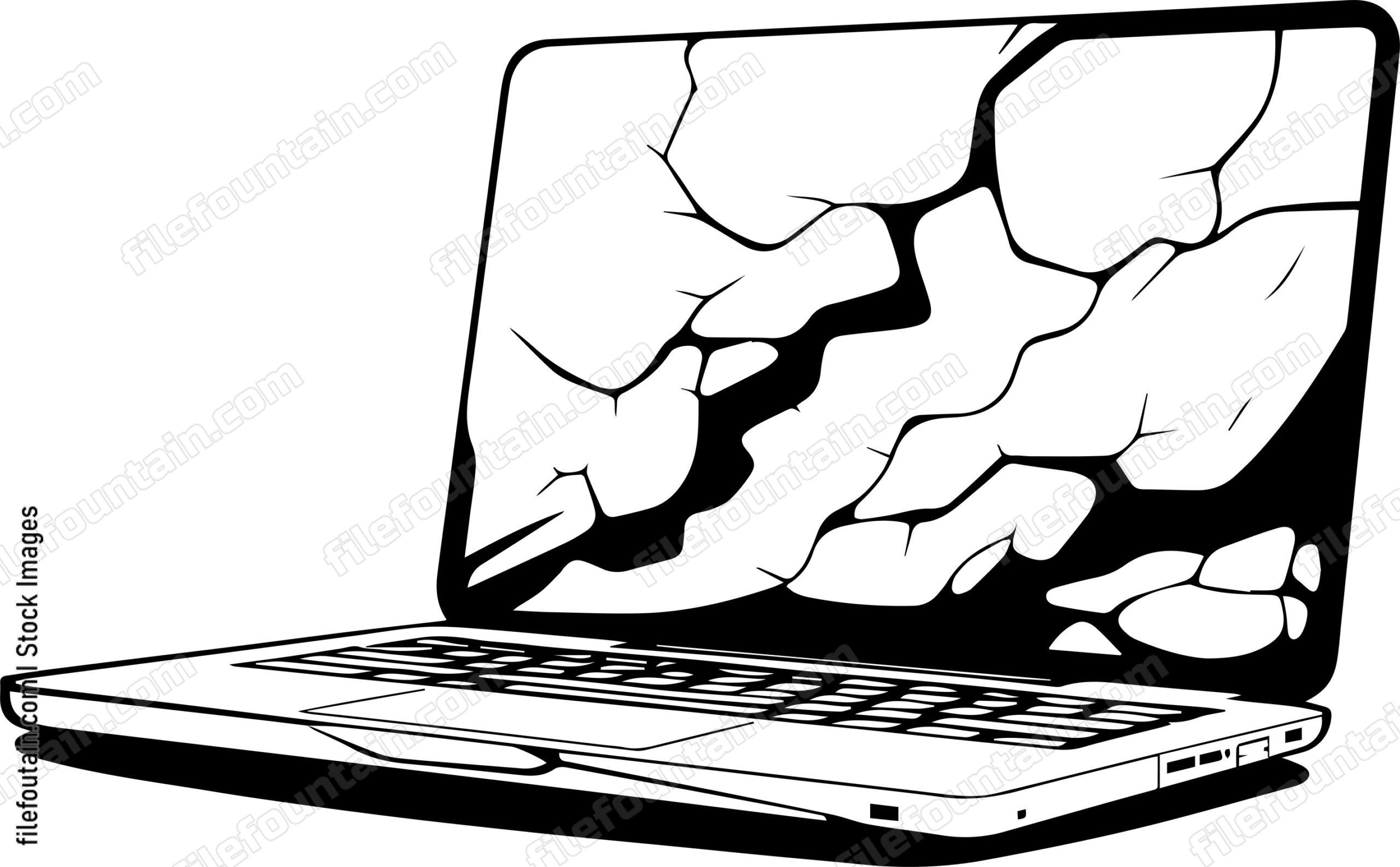 Cracked Laptop
