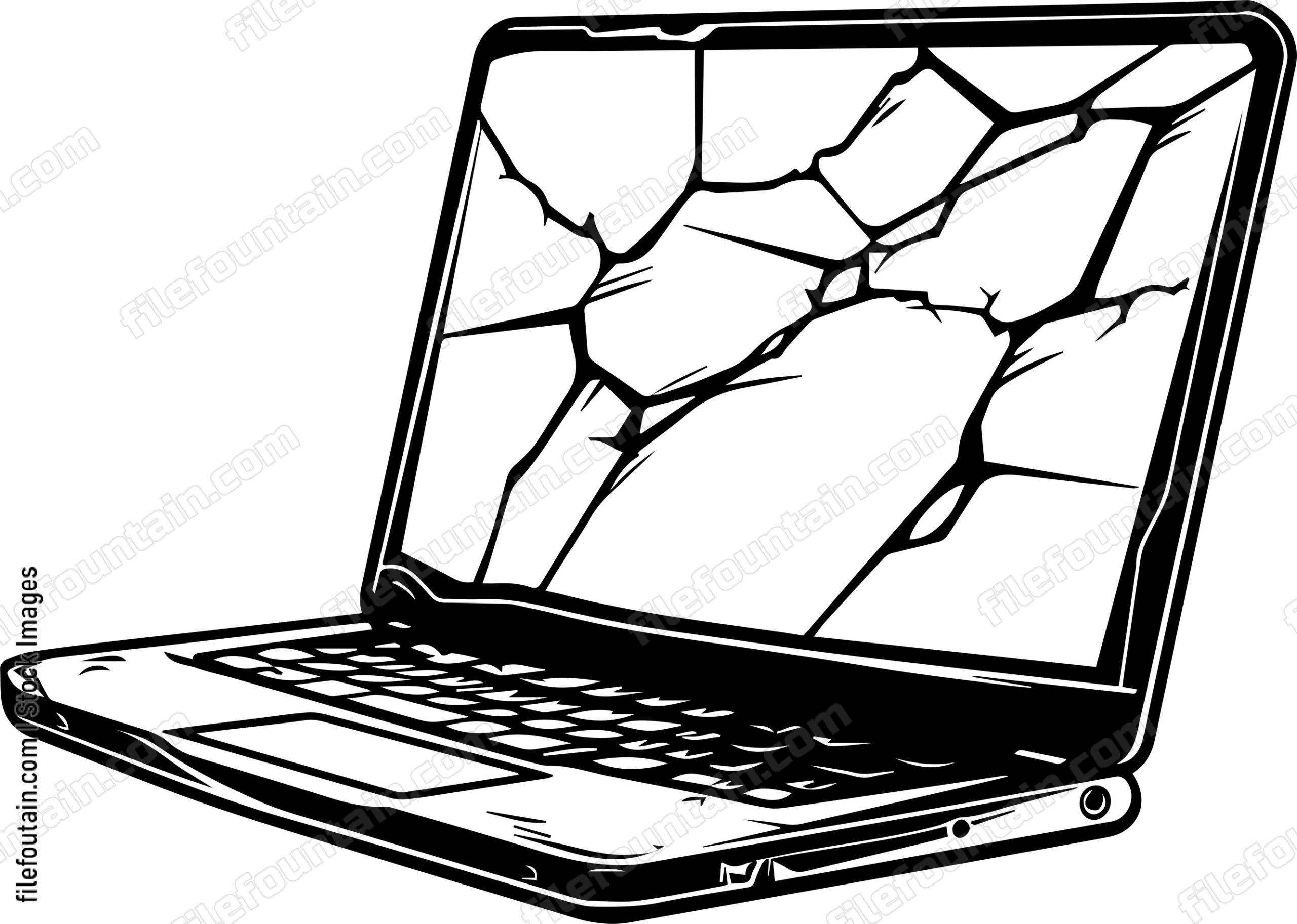 Cracked Laptop