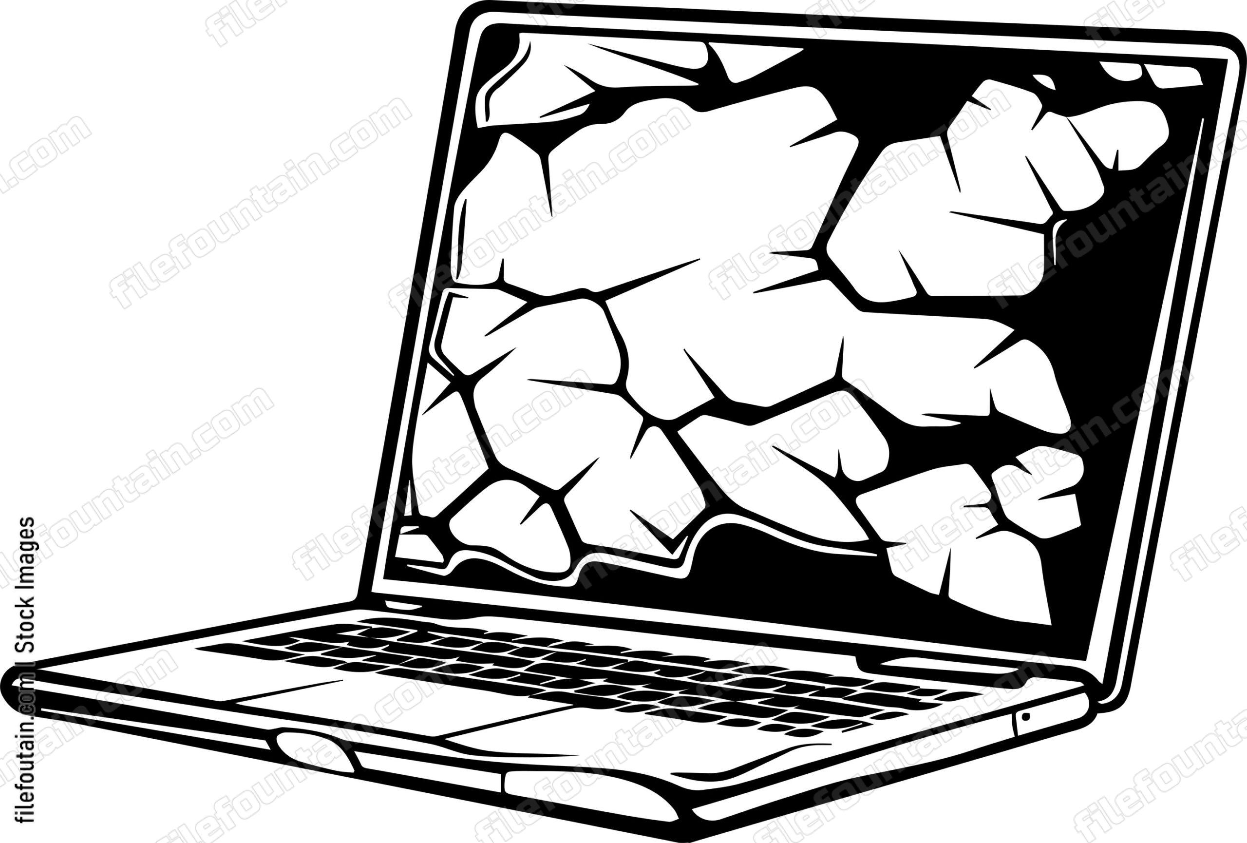 Cracked Laptop