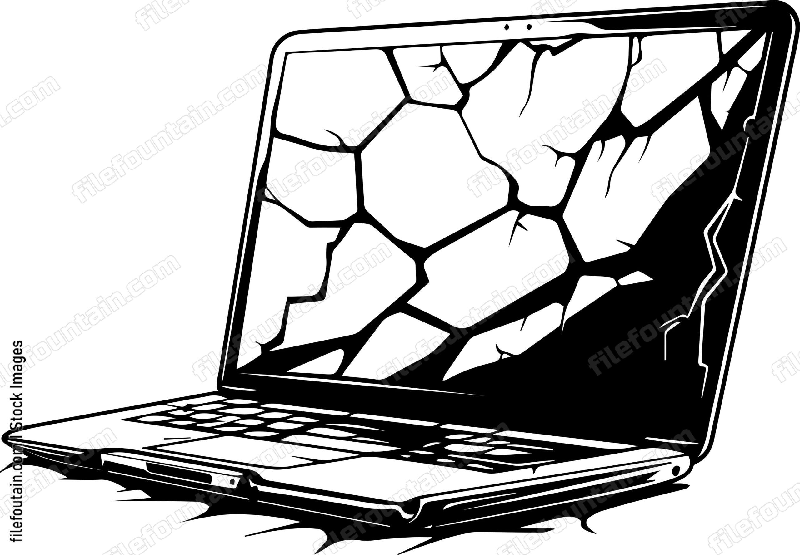 Cracked Laptop