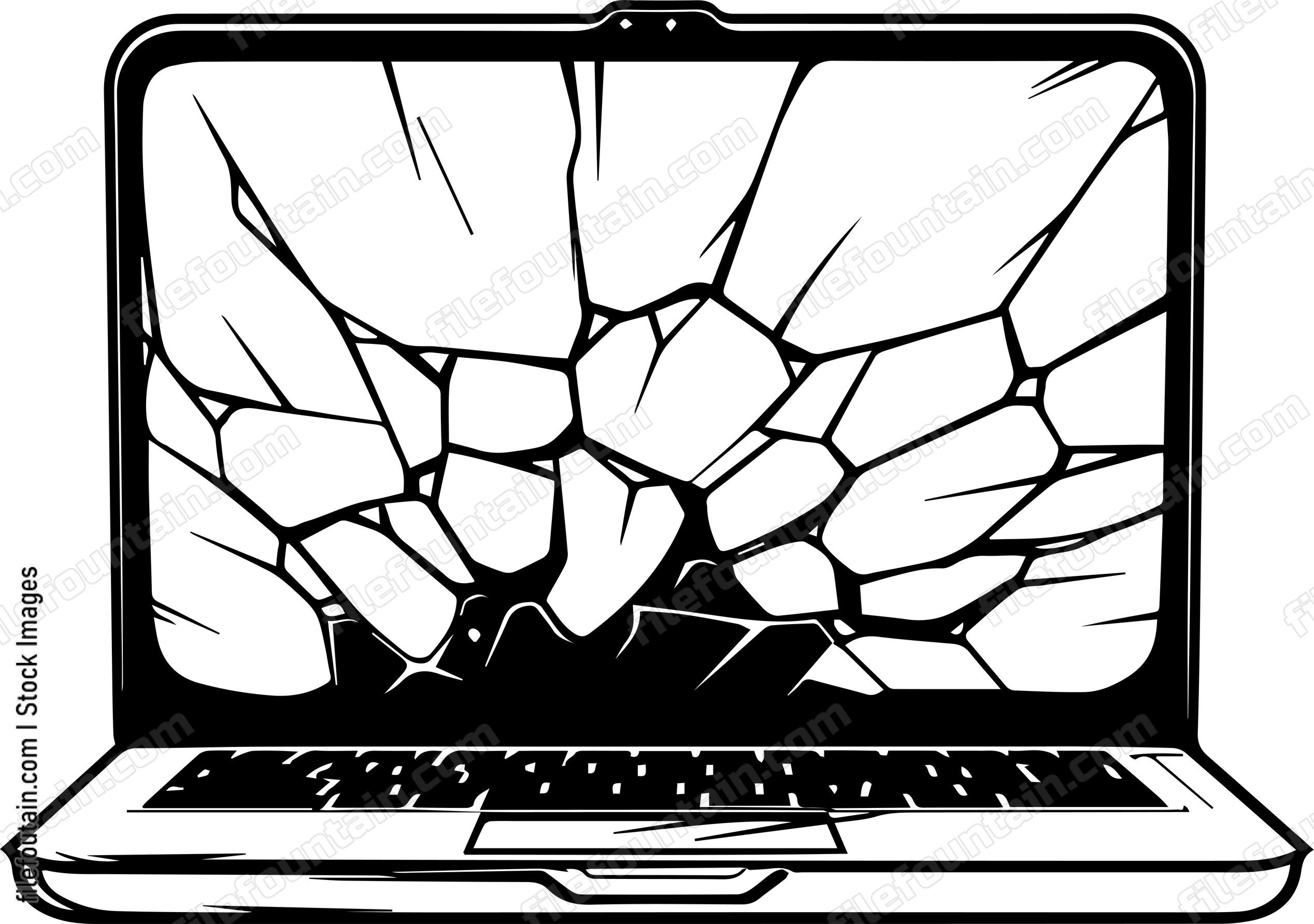 Cracked Laptop