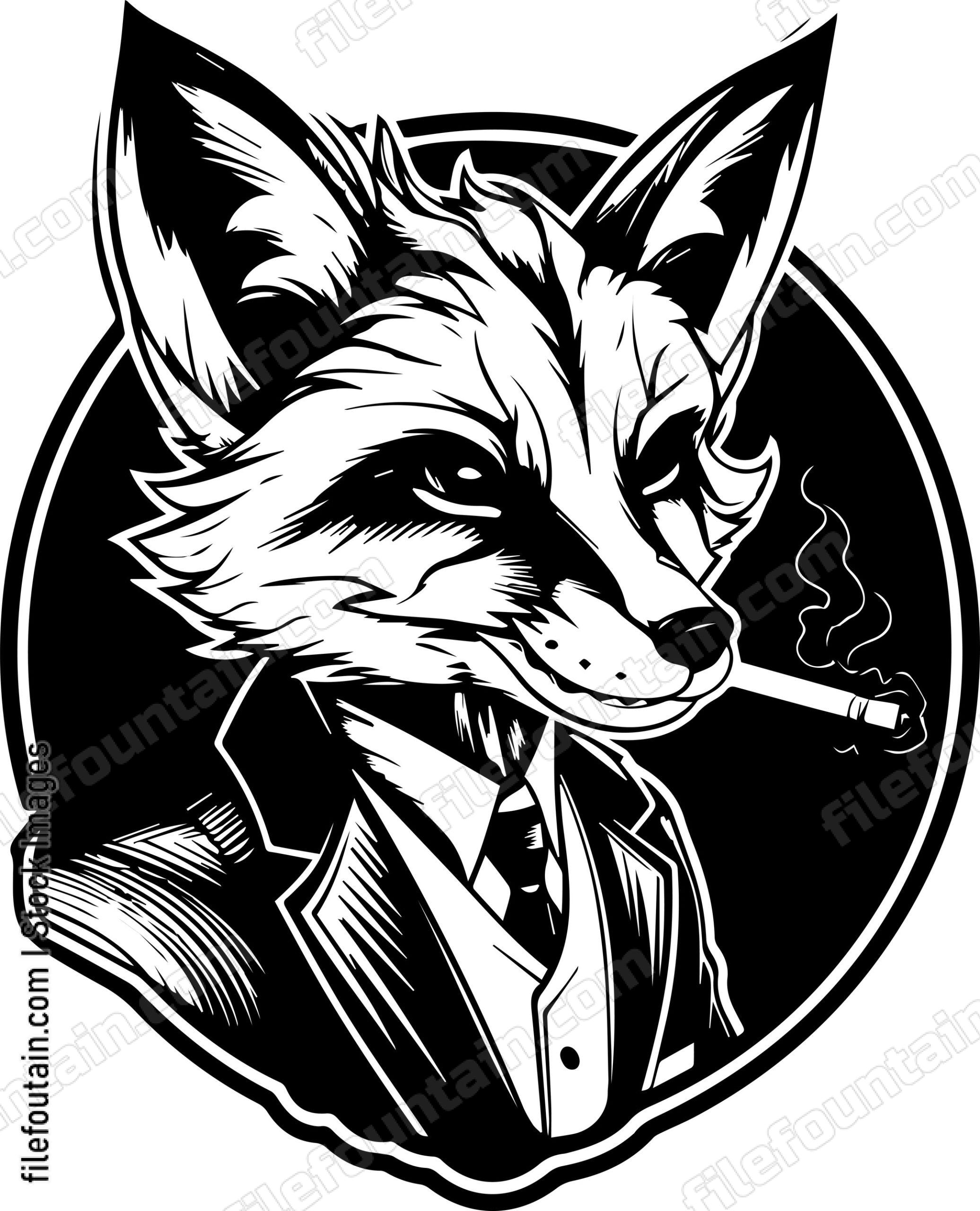 Fox Smoking A Cigar