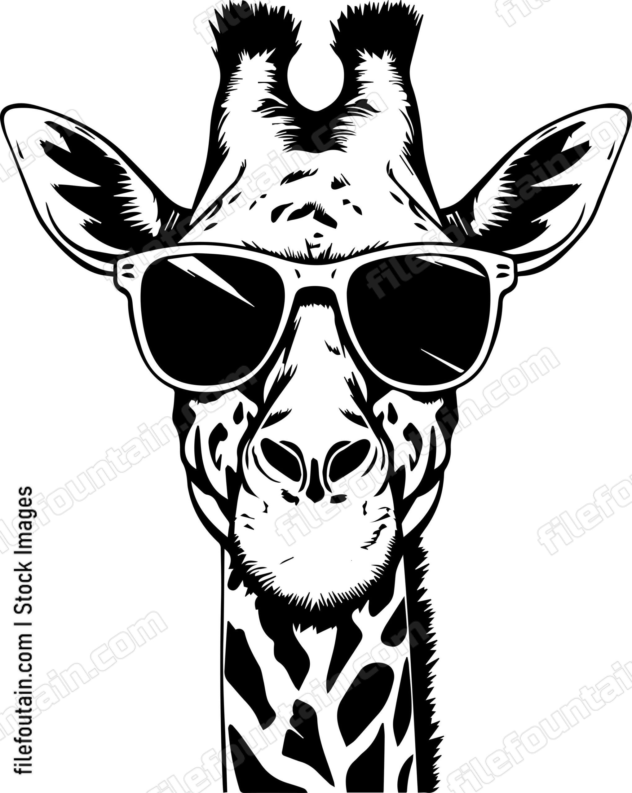Giraffe In Sunglasses