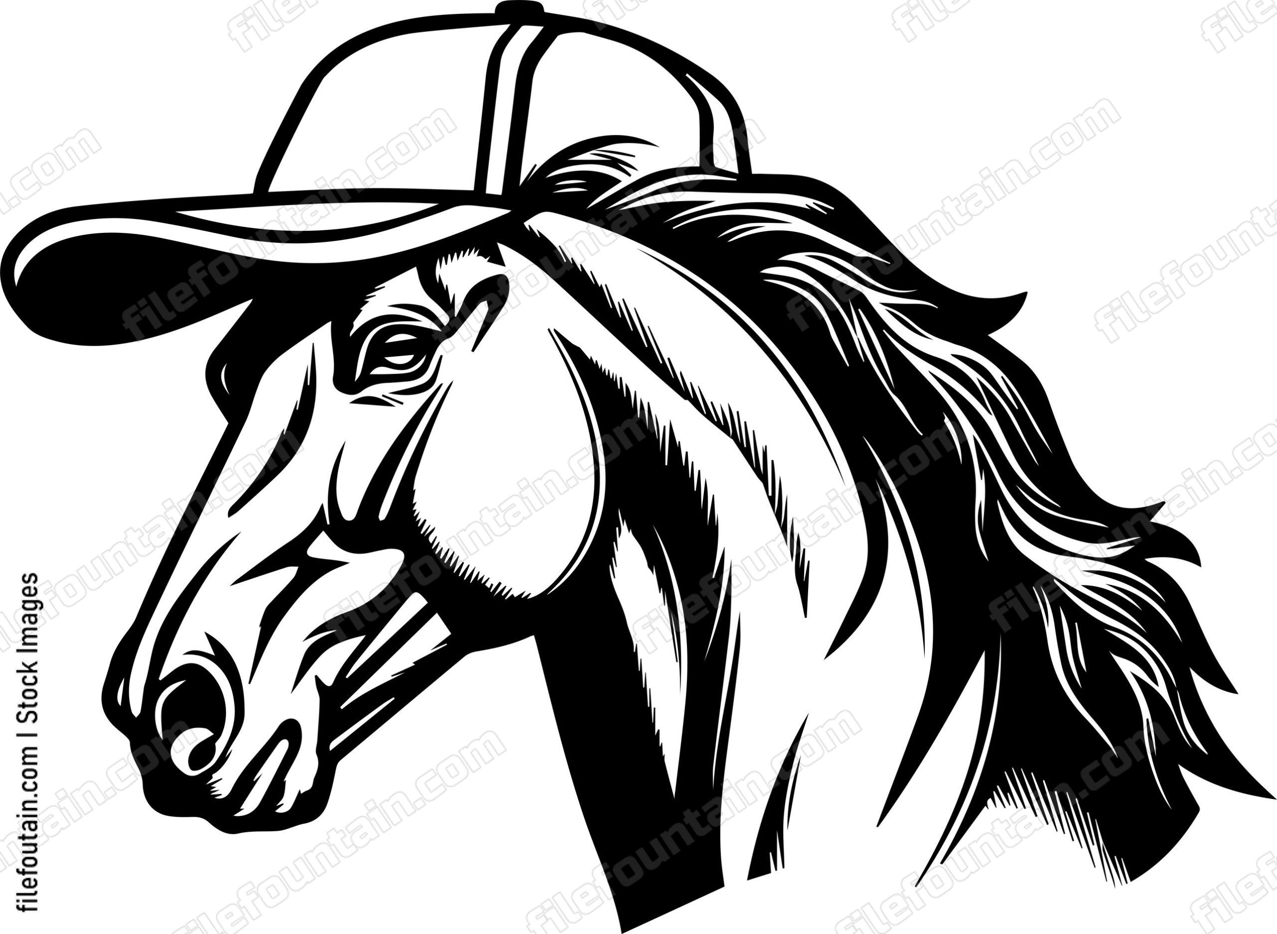 Horse In Baseball Cap