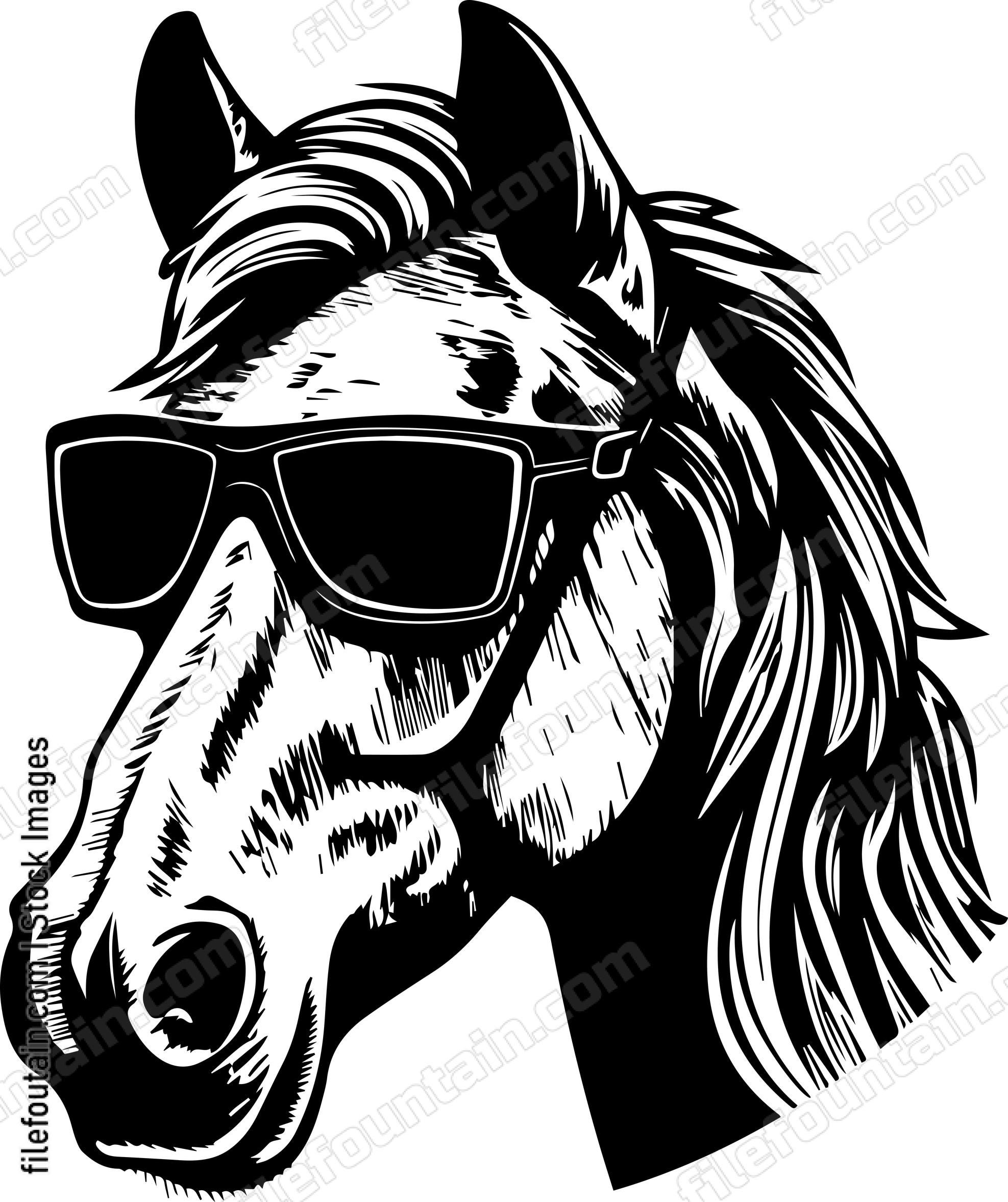 Horse In Sunglasses