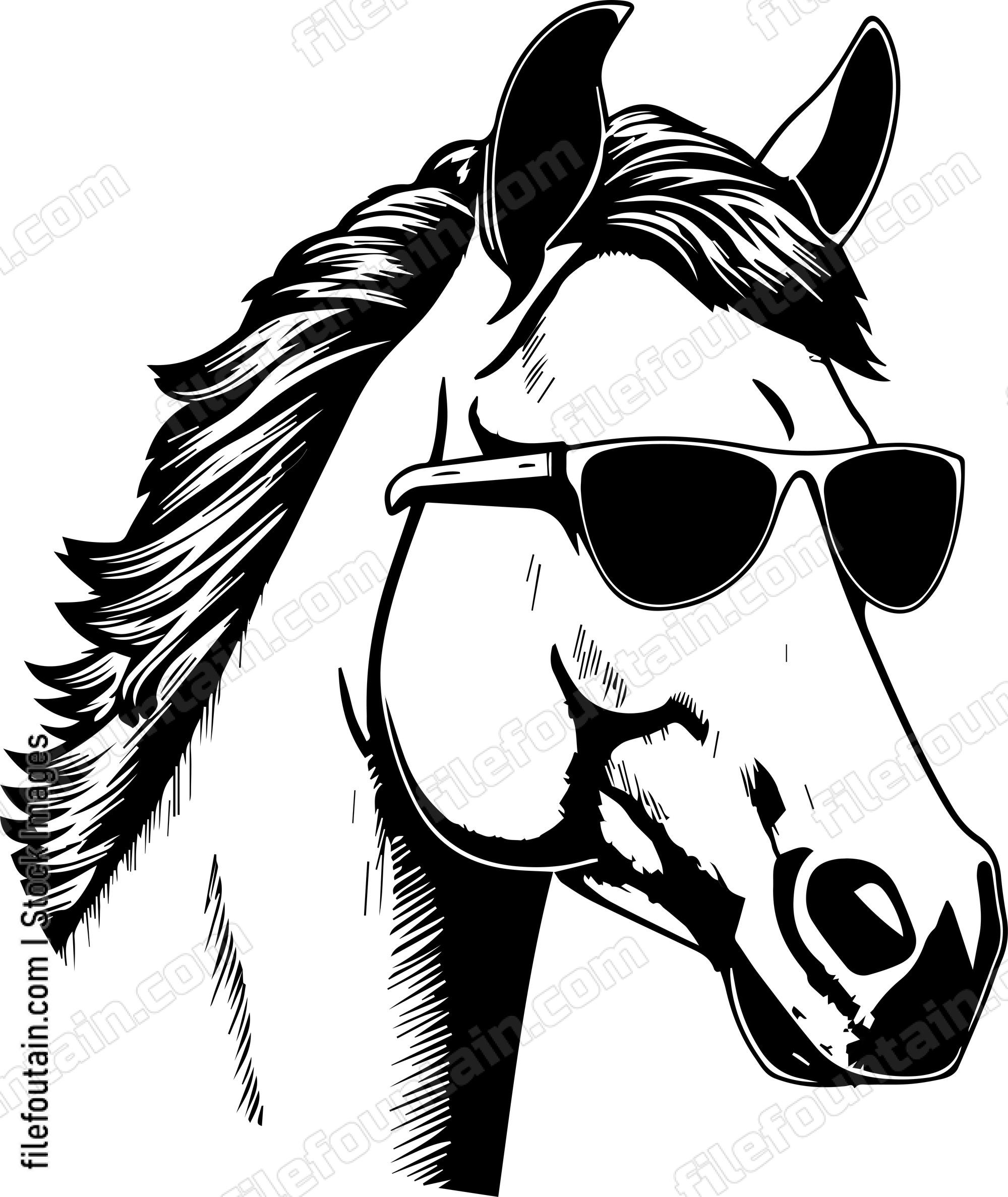 Horse In Sunglasses