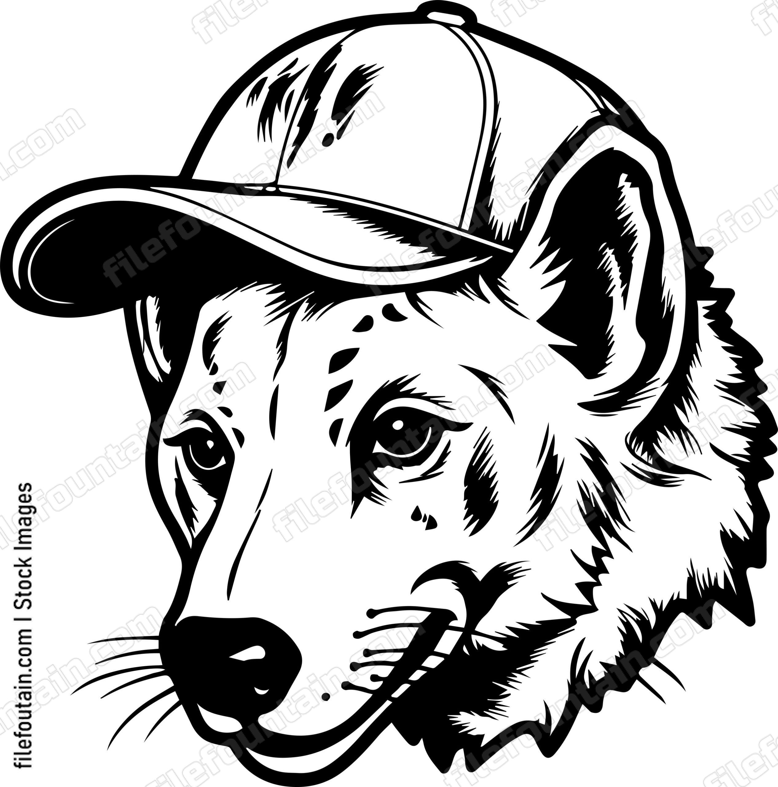 Hyena In Baseball Cap