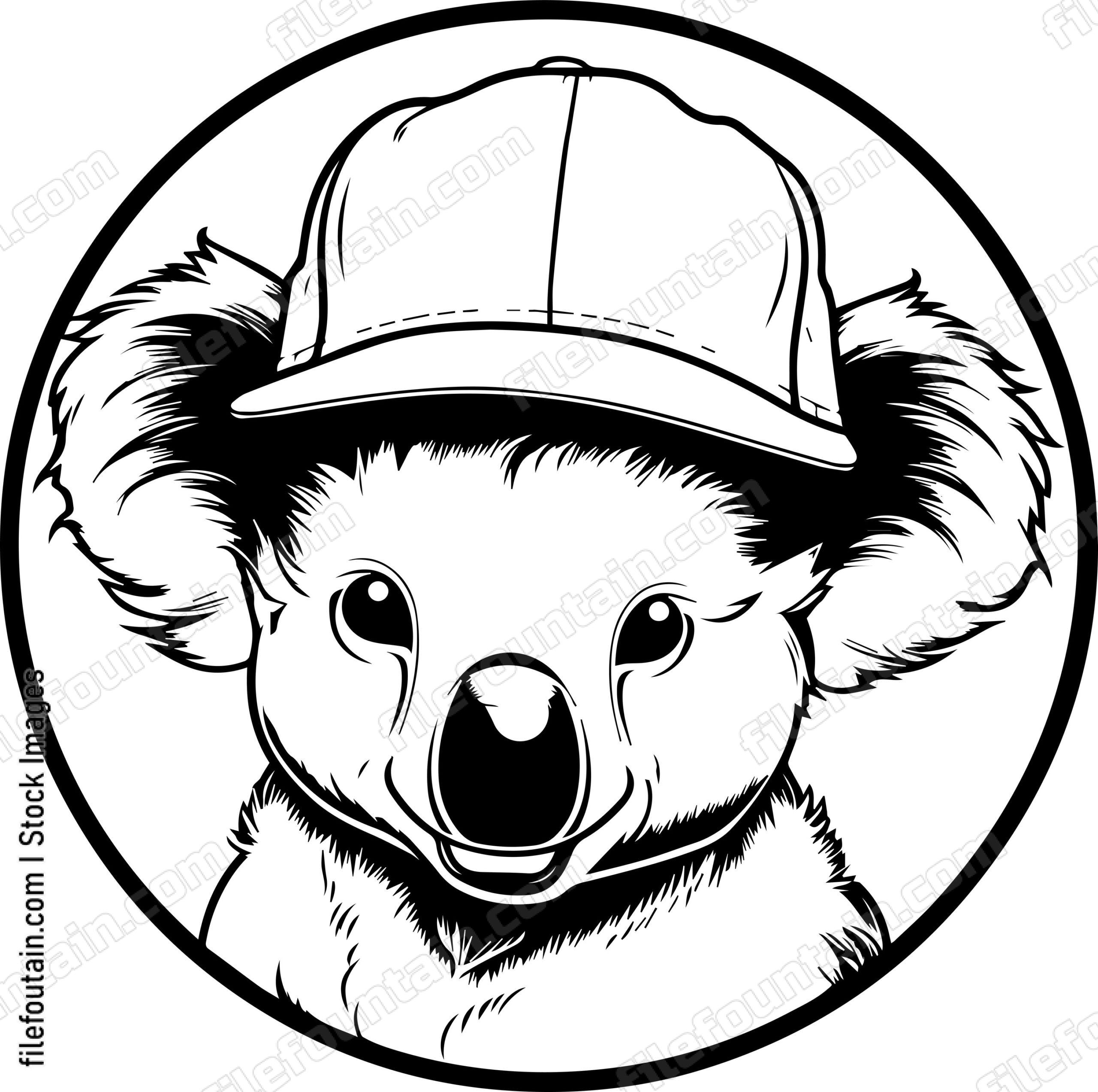 Koala In Baseball Cap