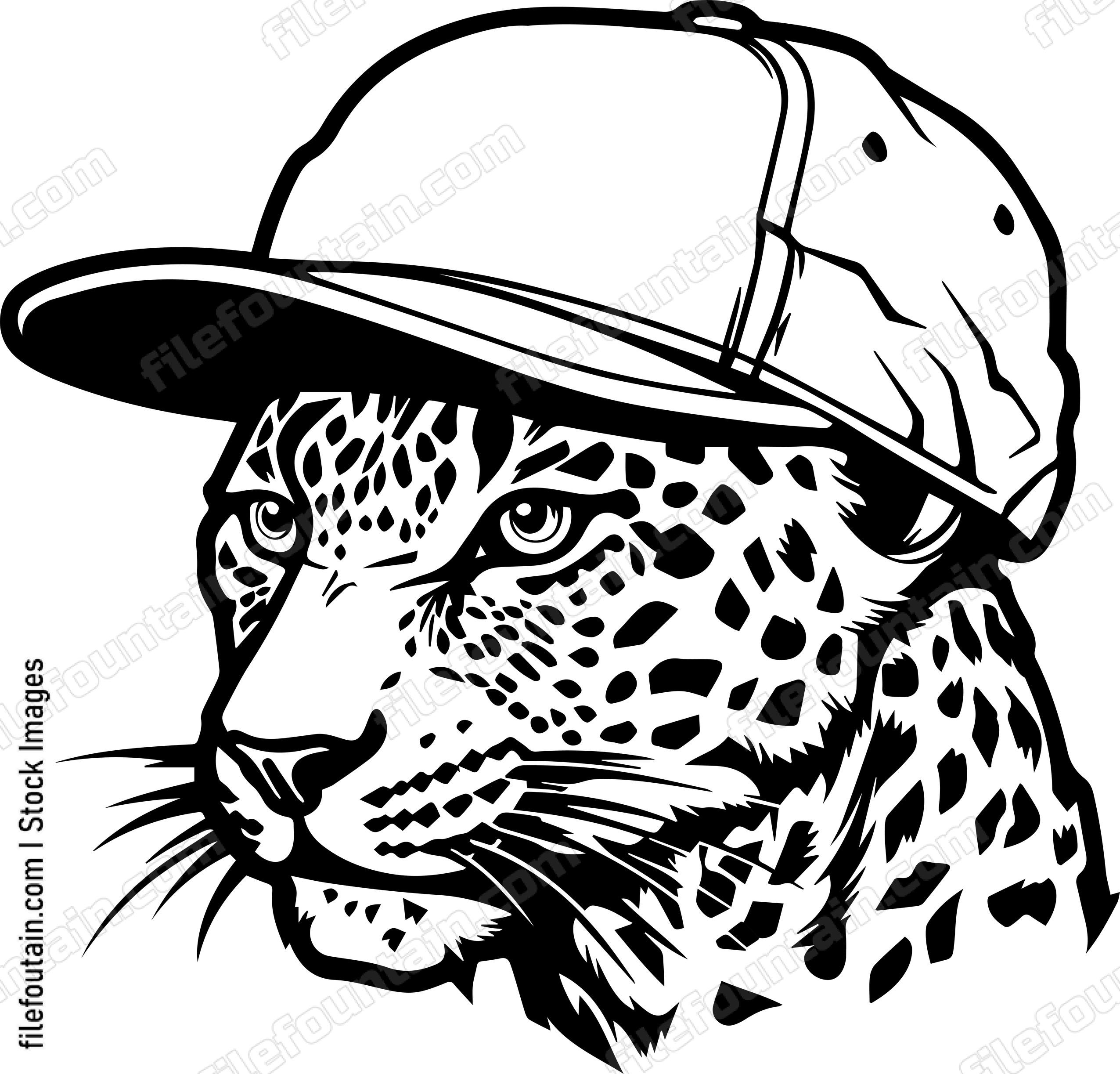Leopard In Baseball Cap