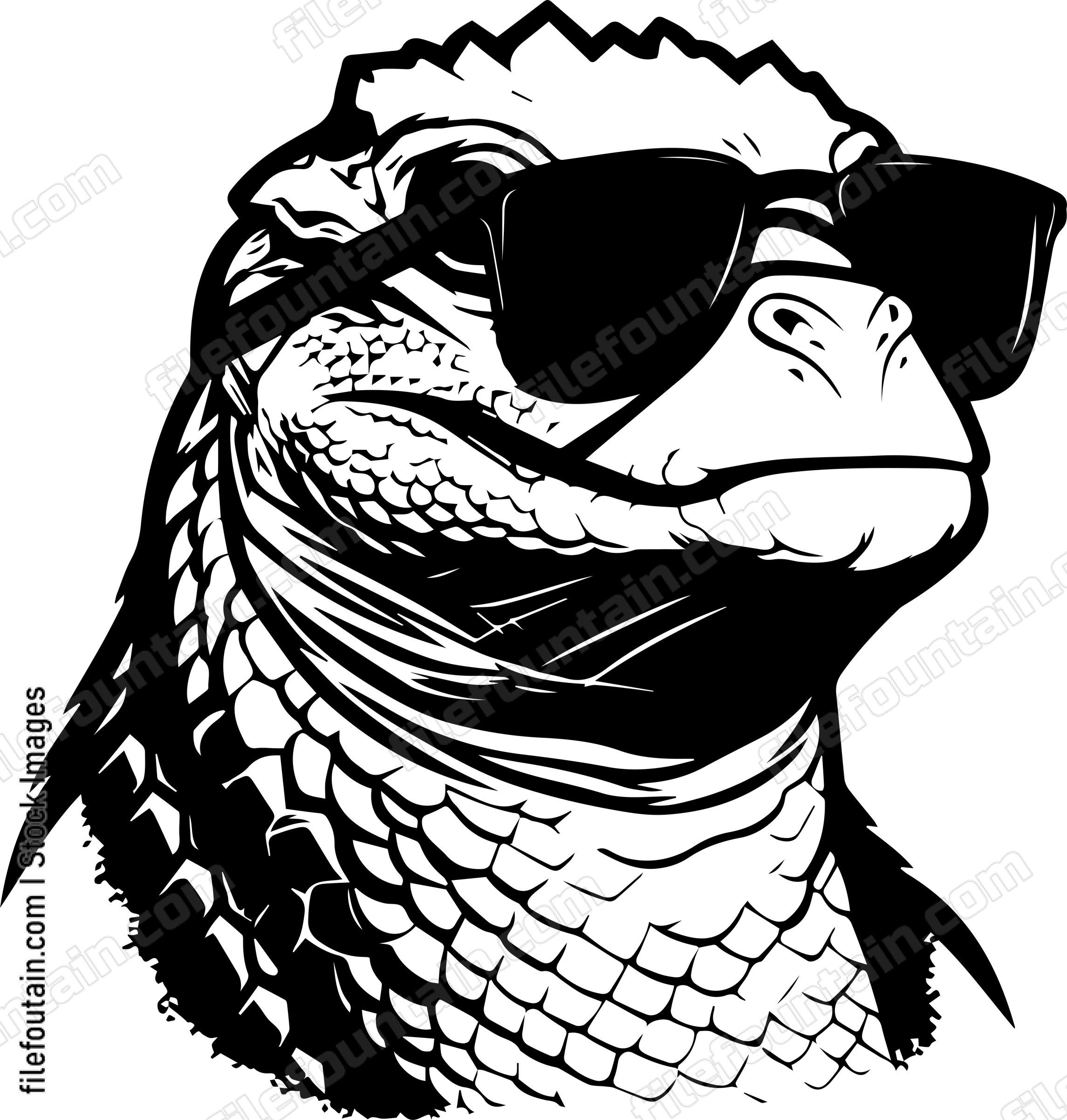Lizard In Summer Sunglasses