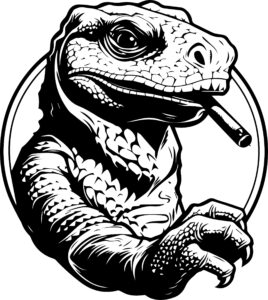 Lizard Smoking A Cigar