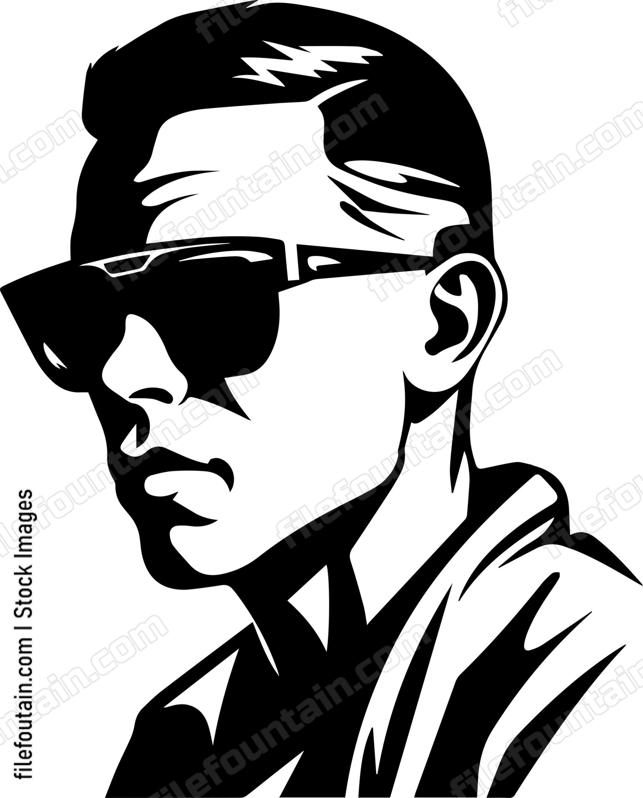 Mascot Of A Man In Sunglasses
