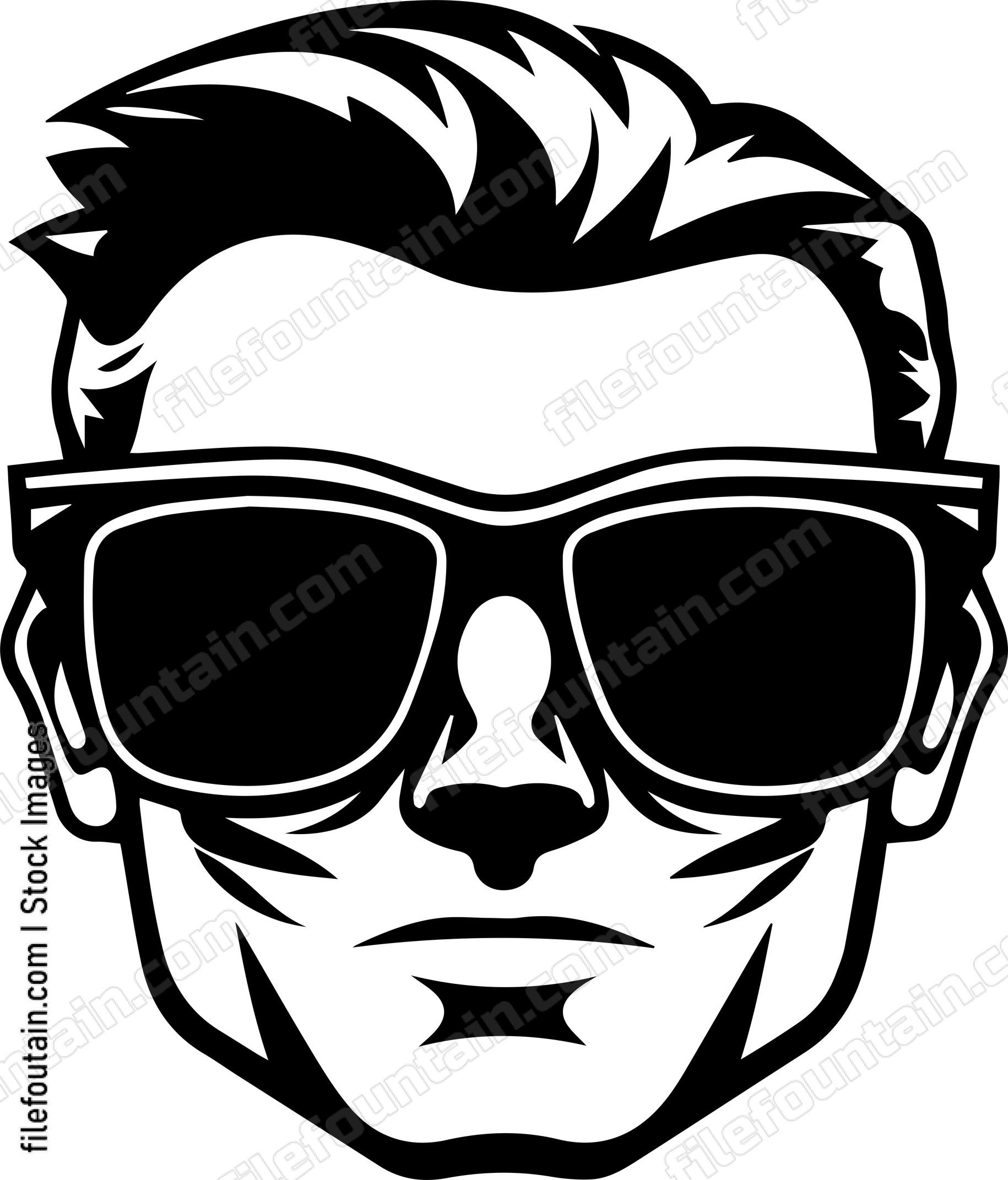 Mascot Of Man In Sunglasses