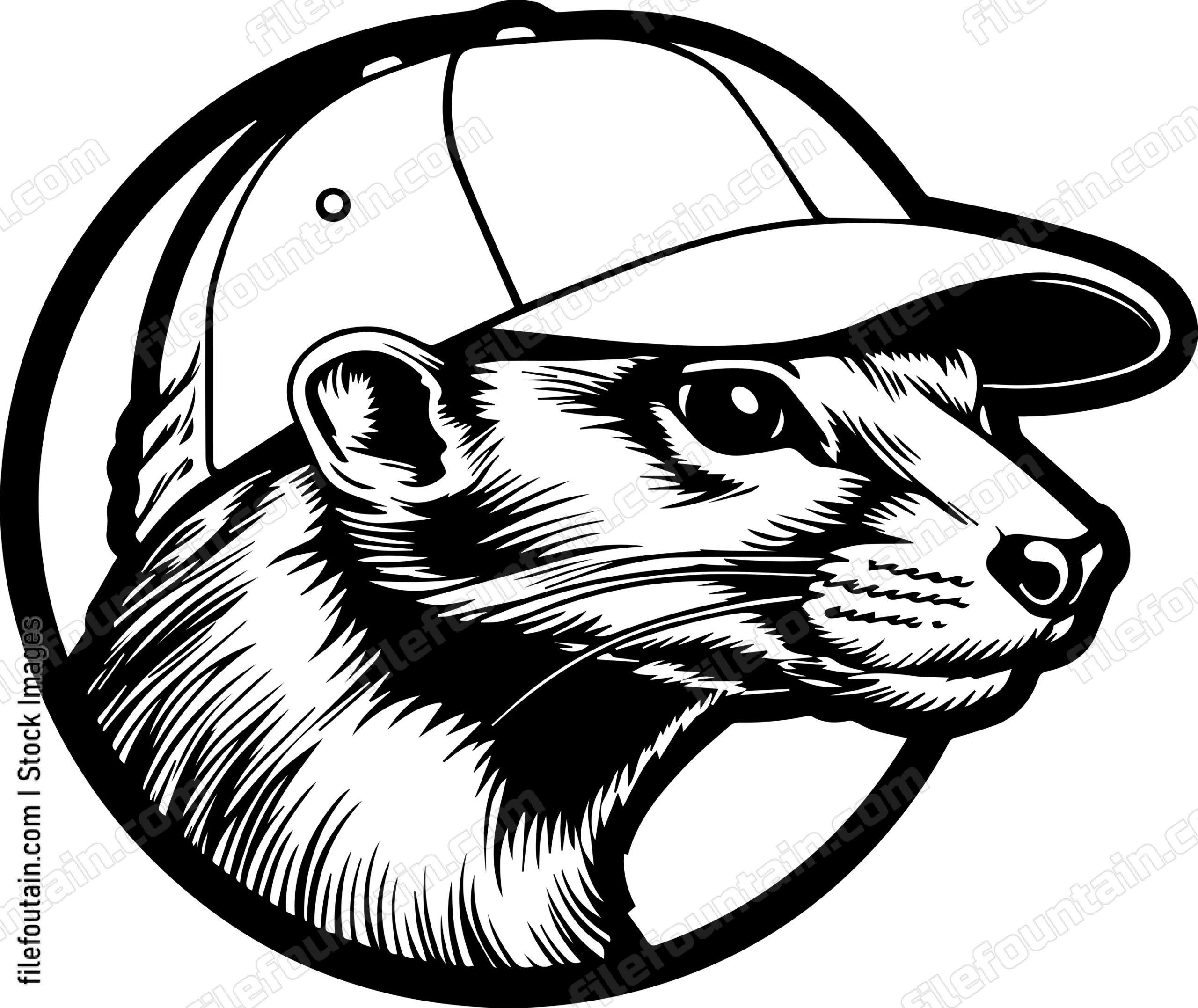 Mongoose In Baseball Cap
