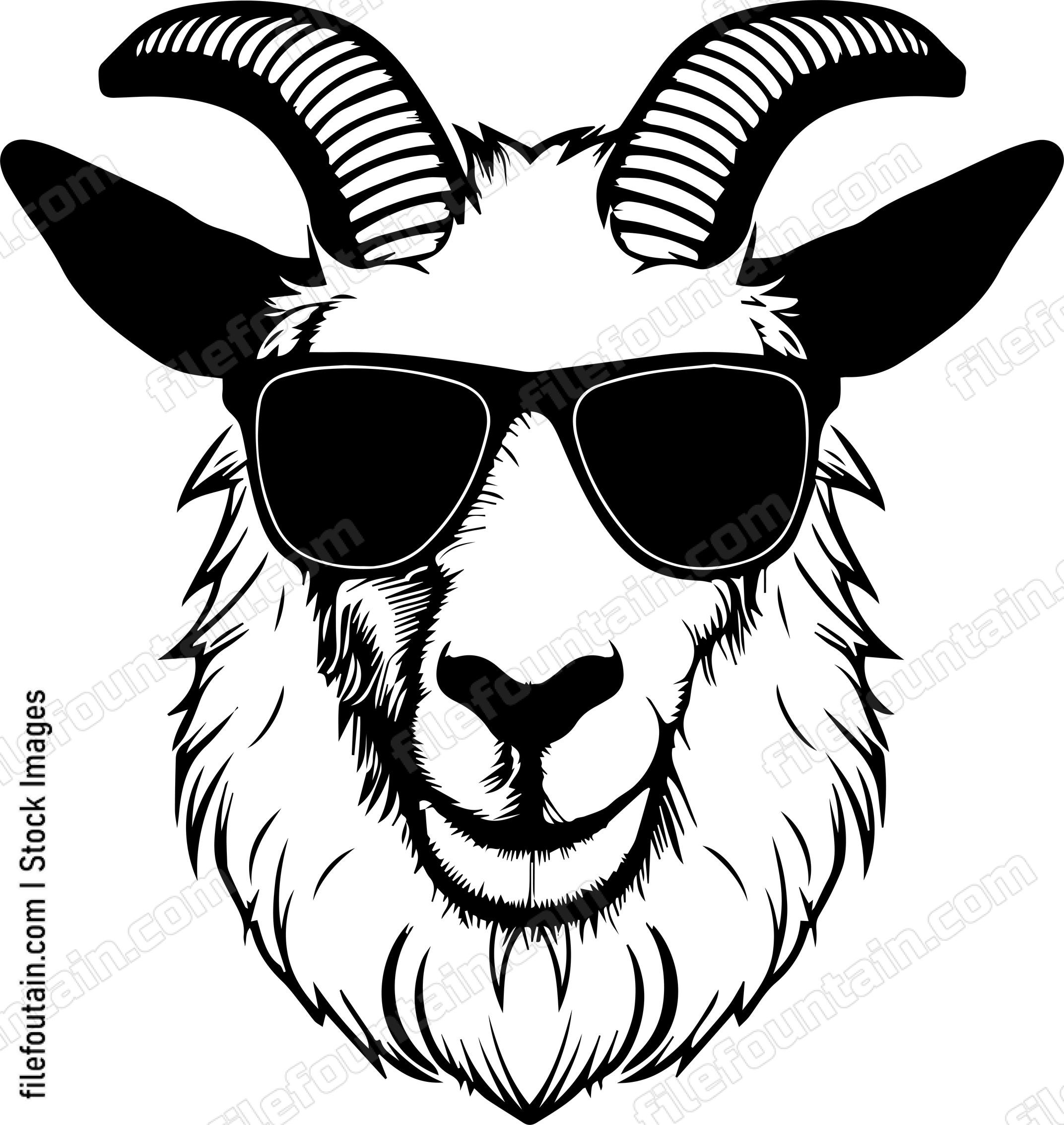 Mountain Goat In Sunglasses