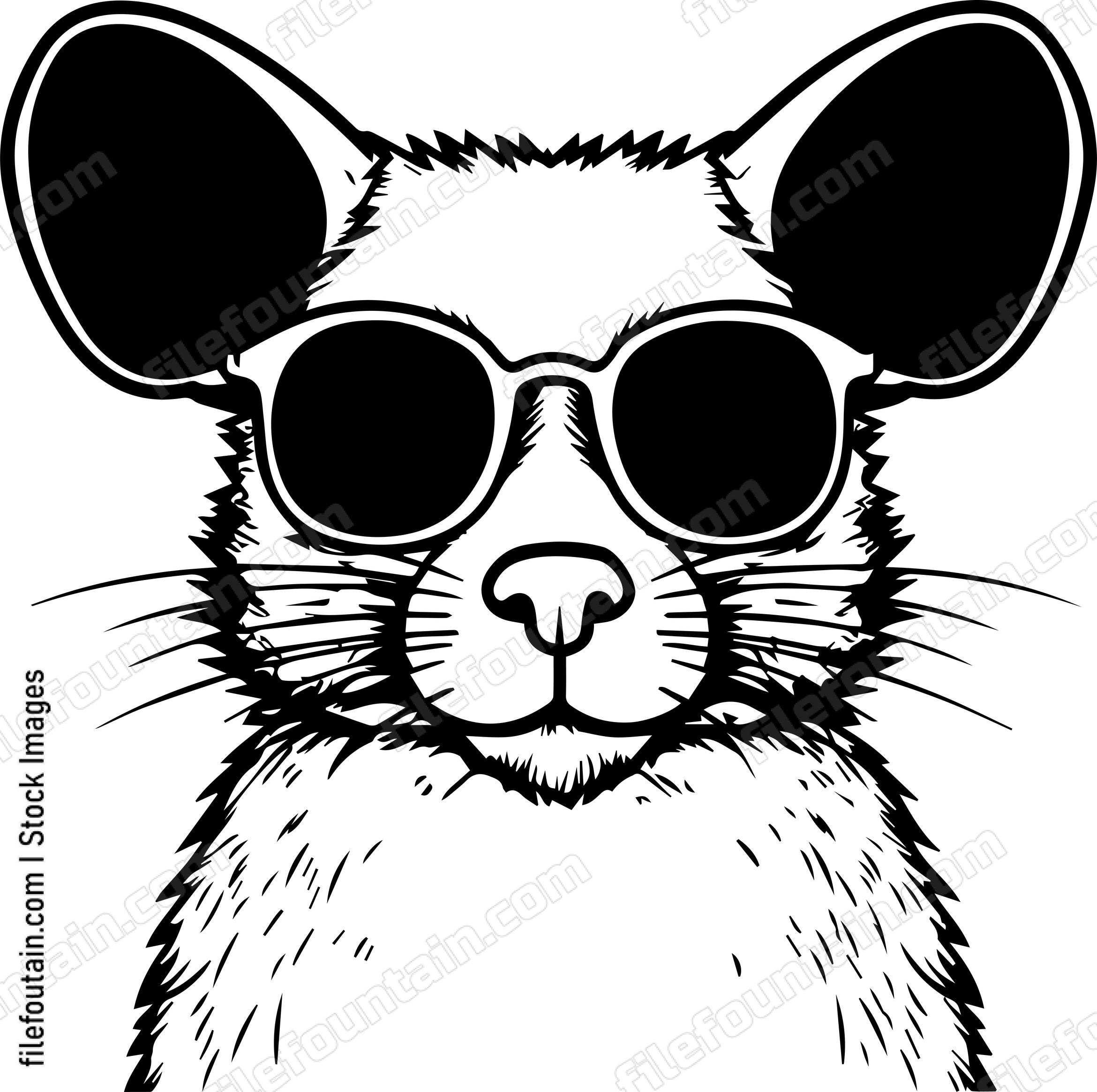Mouse In Sunglasses