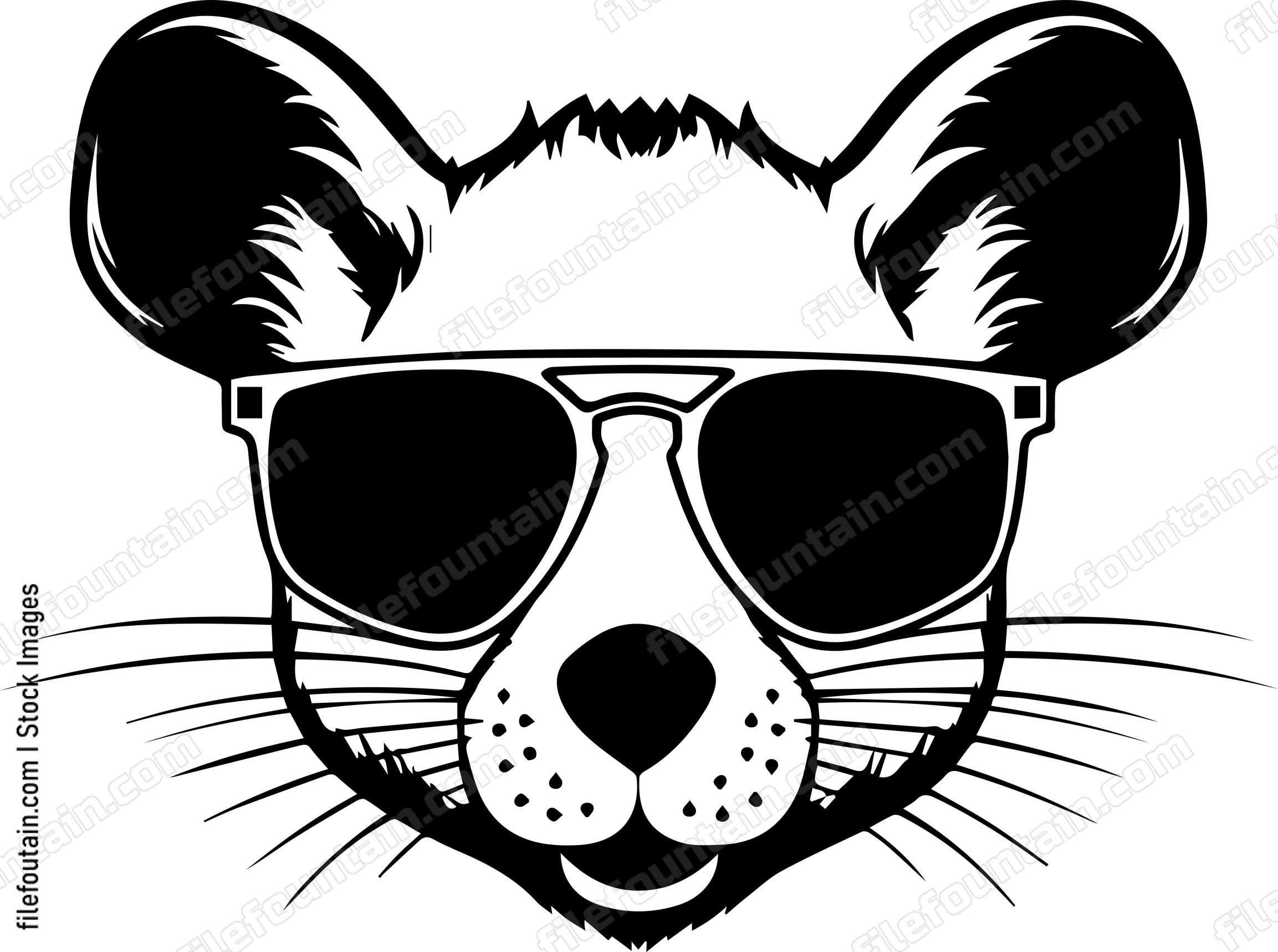 Mouse In Sunglasses