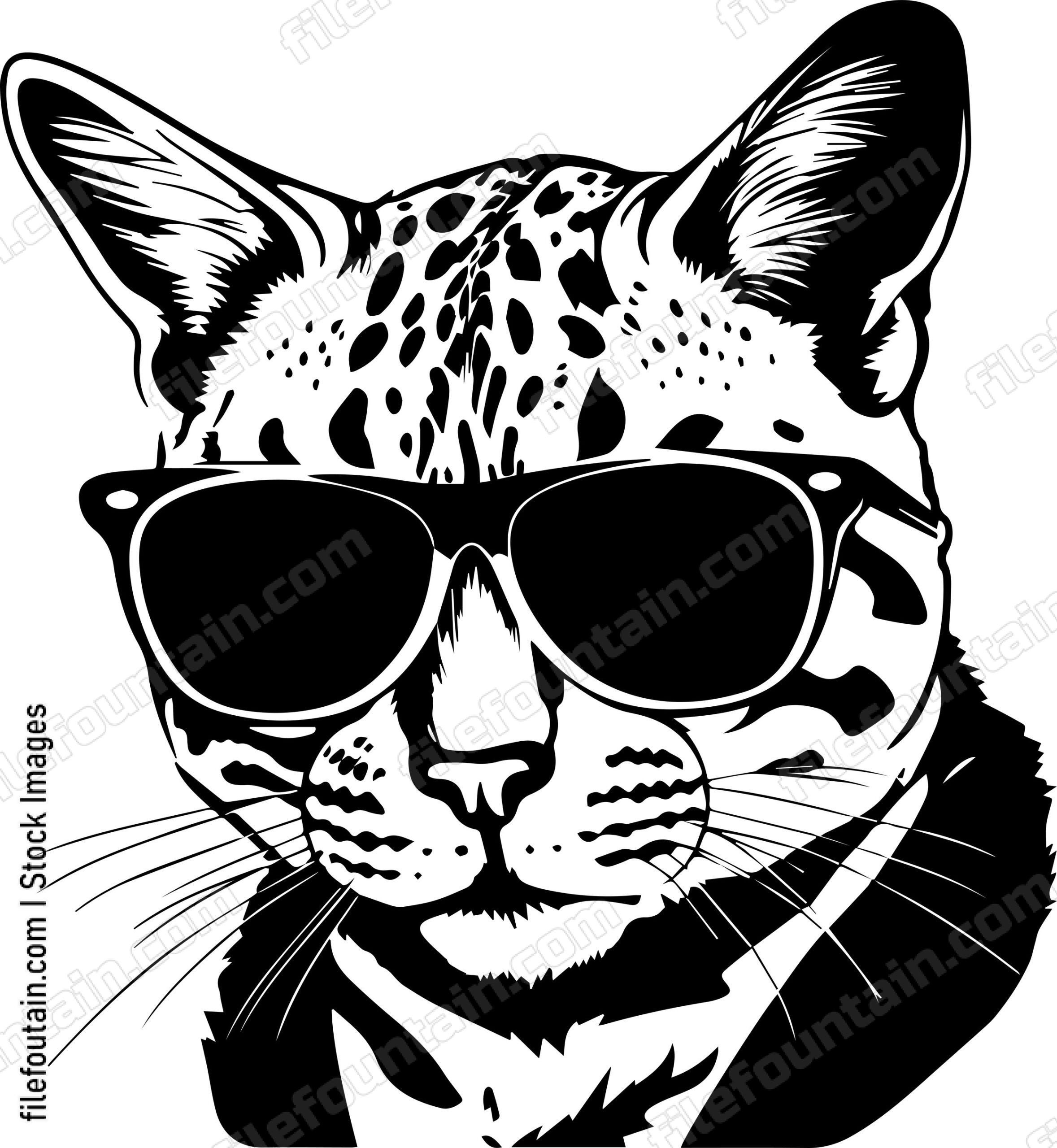 Ocelot In Sunglasses