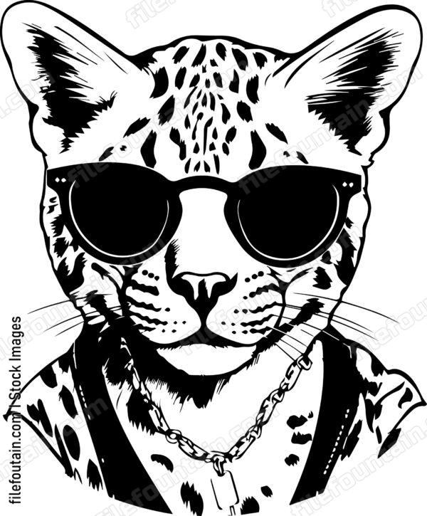 Ocelot In Sunglasses