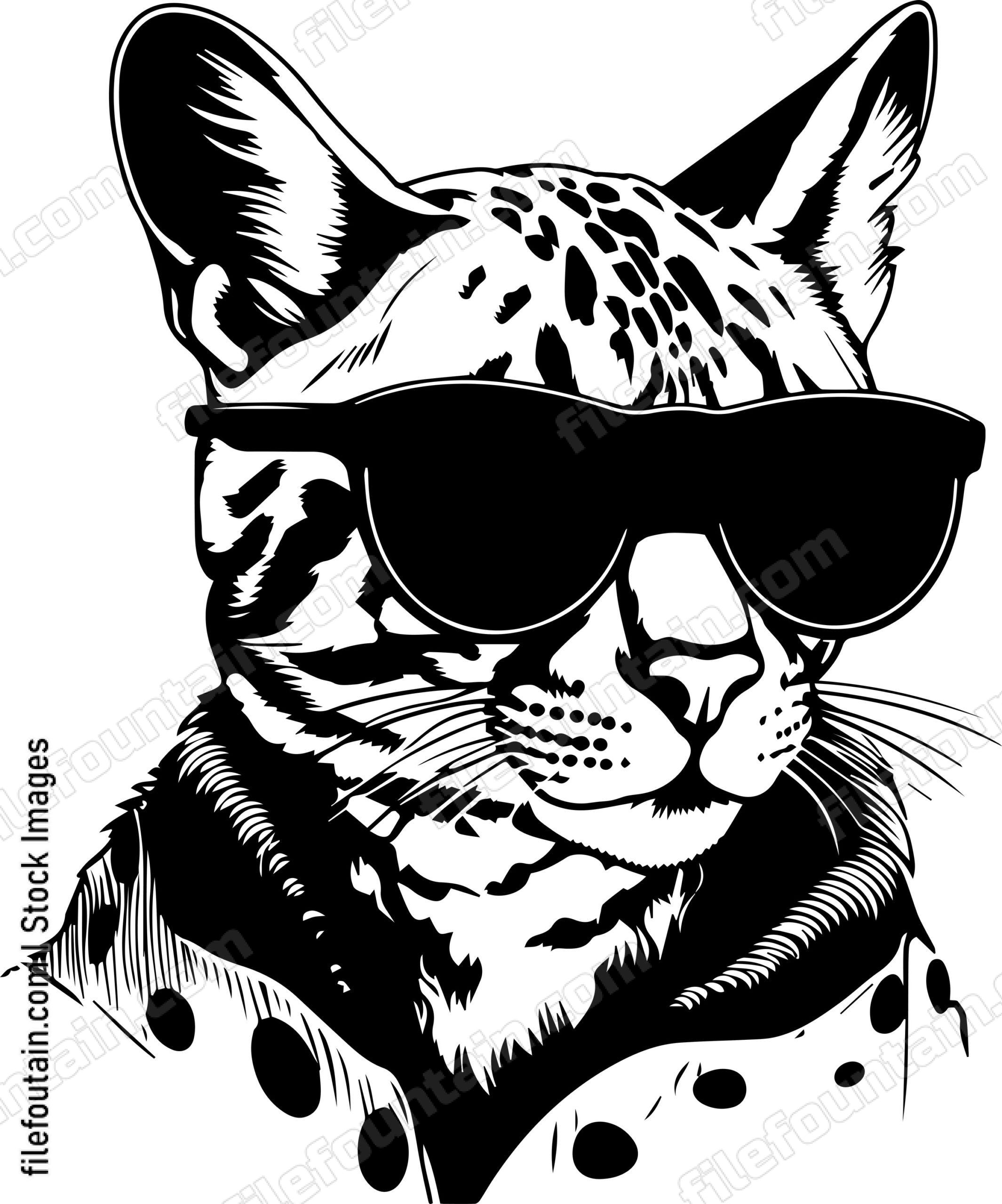 Ocelot In Sunglasses