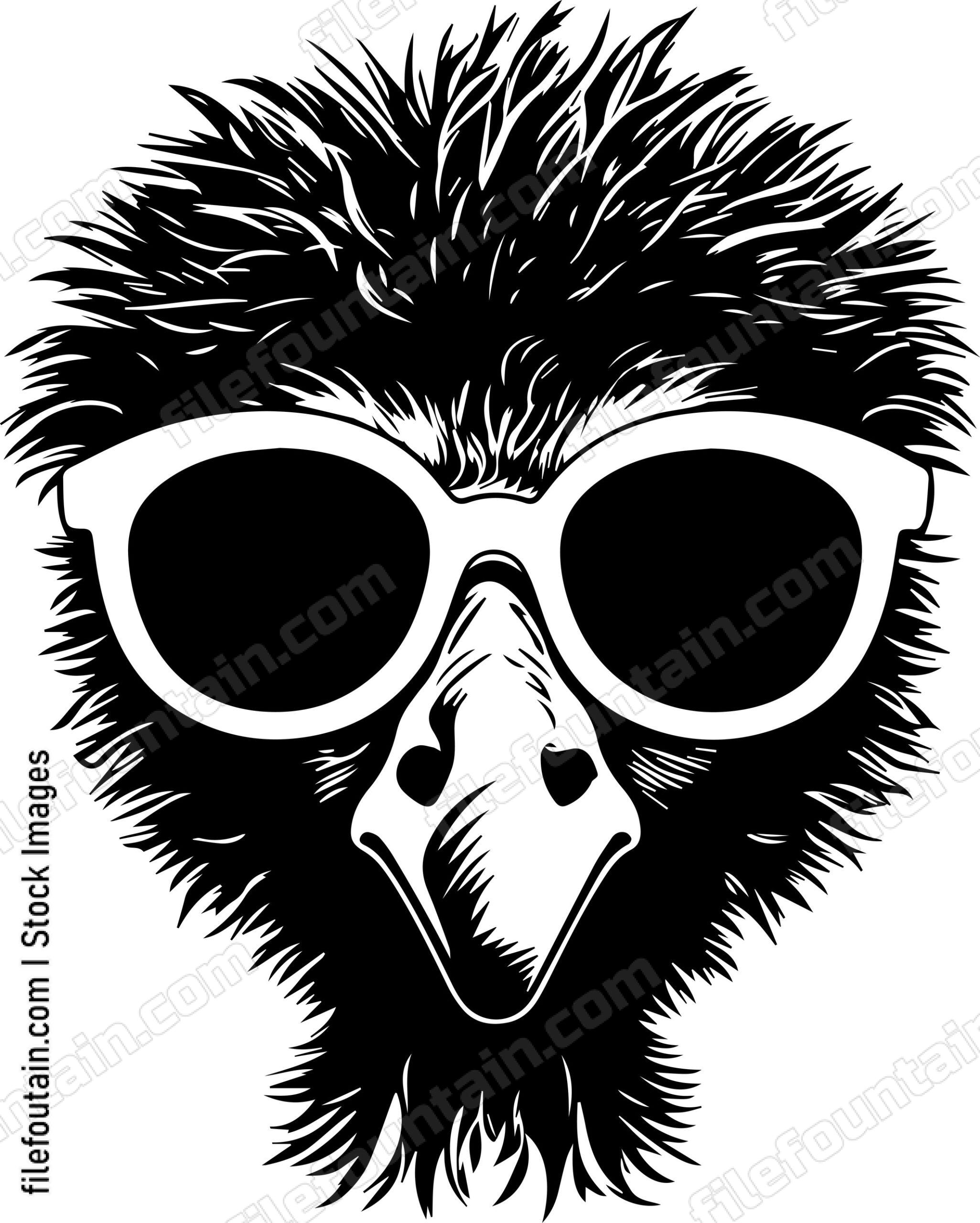Ostrich In Sunglasses