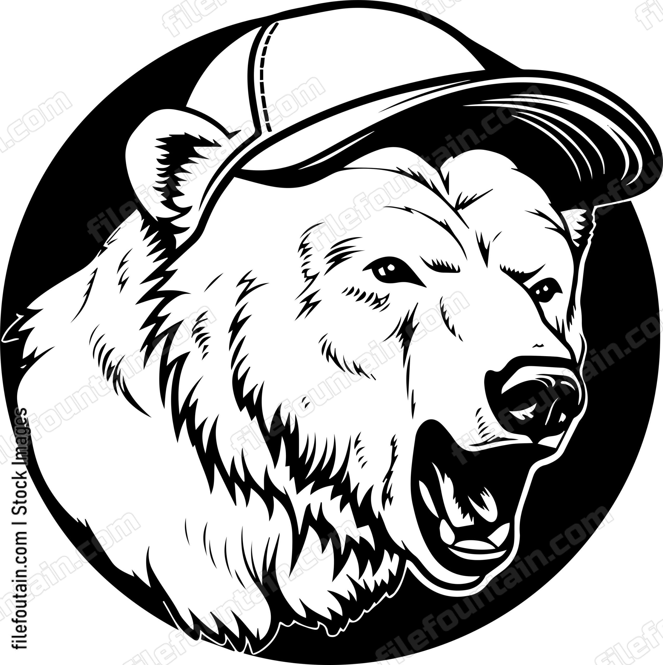 Polar Bear In Baseball Cap