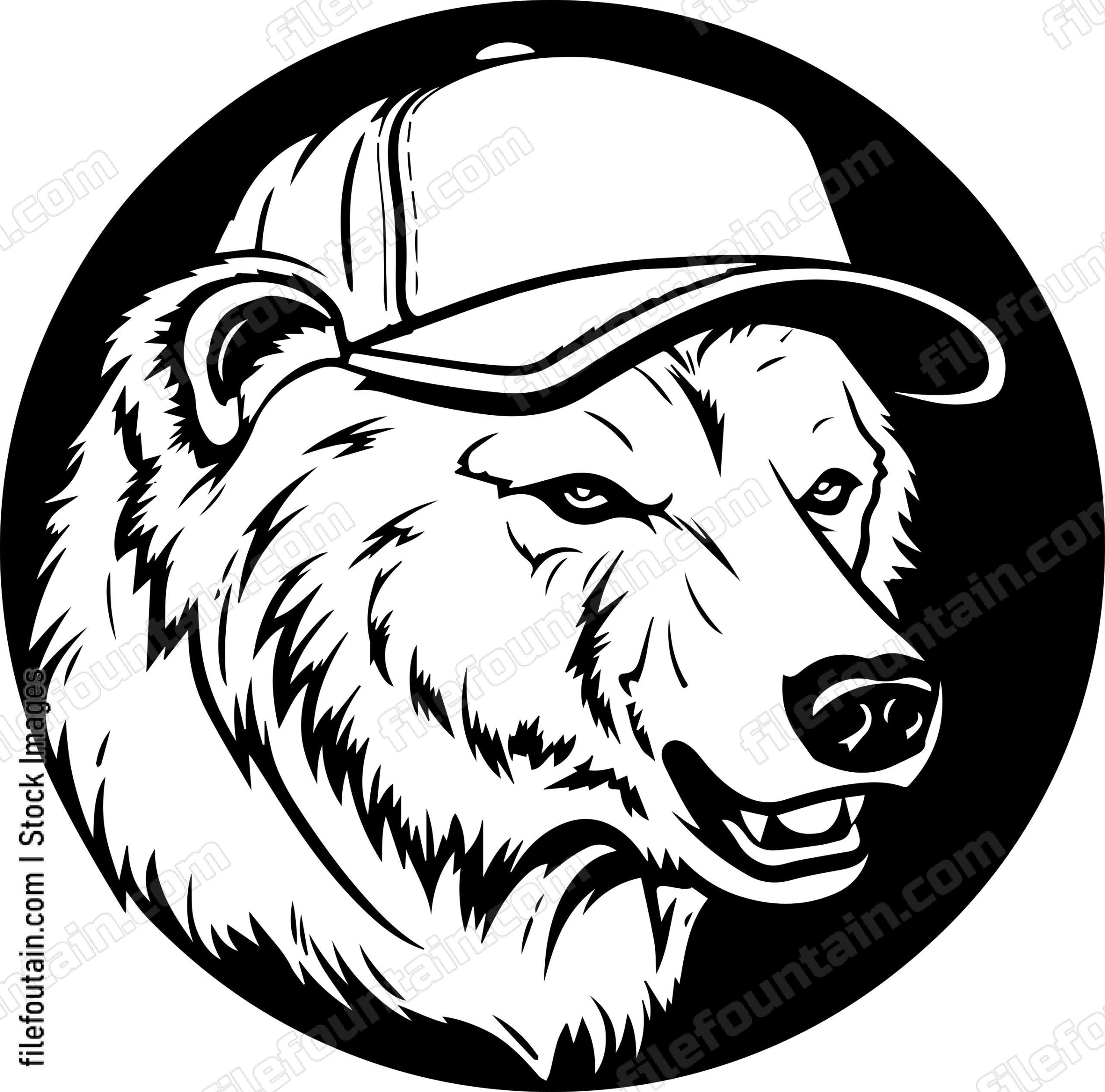 Polar Bear In Baseball Cap