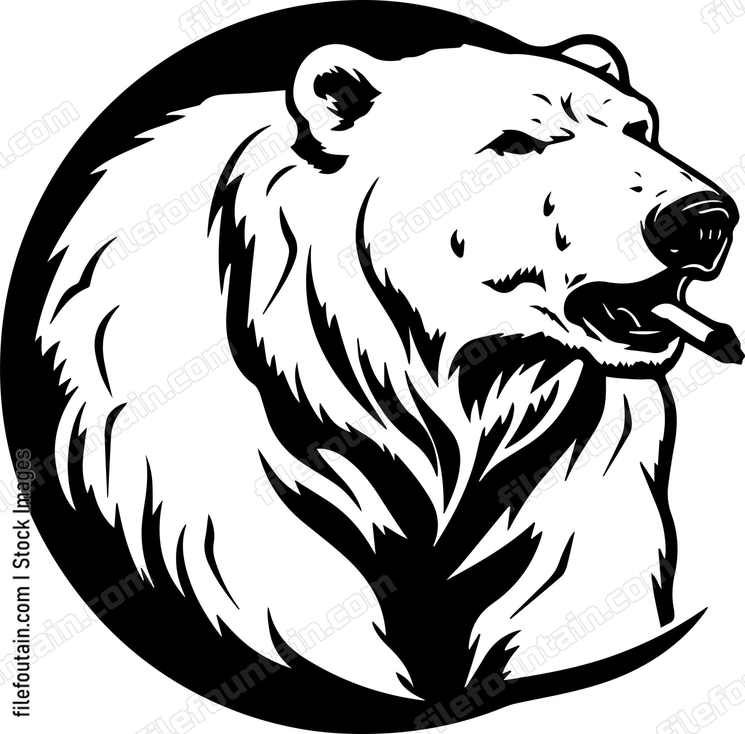 Polar Bear Smoking A Cigar