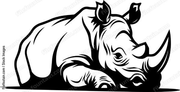 Rhino Laying Down